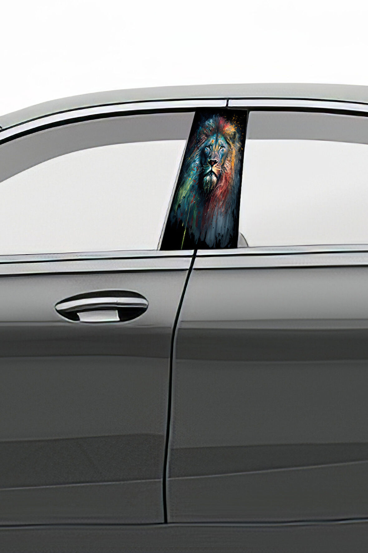 Araç Kapı Direk Kaplama Folyosu Desenli (Sağ Sol Takım) (2 Adet) - 22x50 Cm