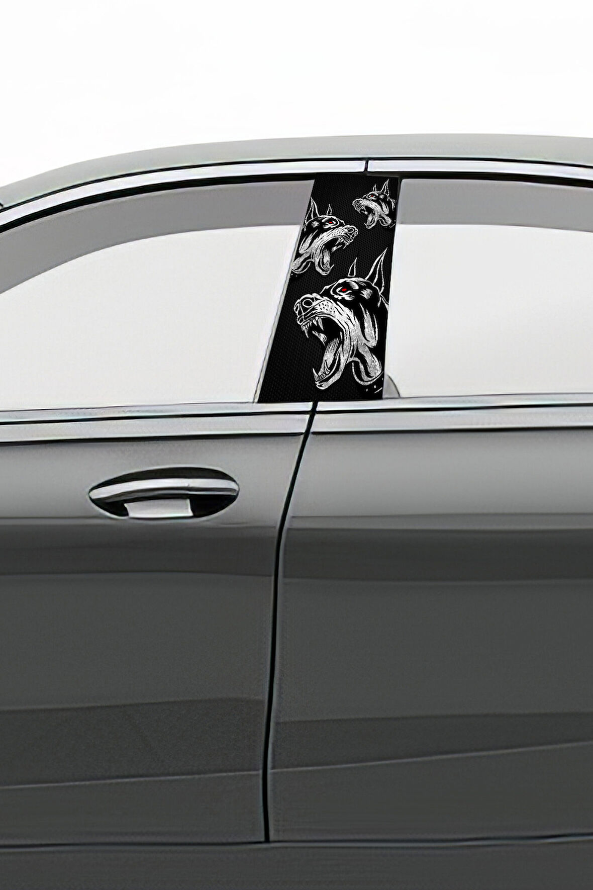 Araç Kapı Direk Kaplama Folyosu Desenli (Sağ Sol Takım) (2 Adet) - 22x50 Cm