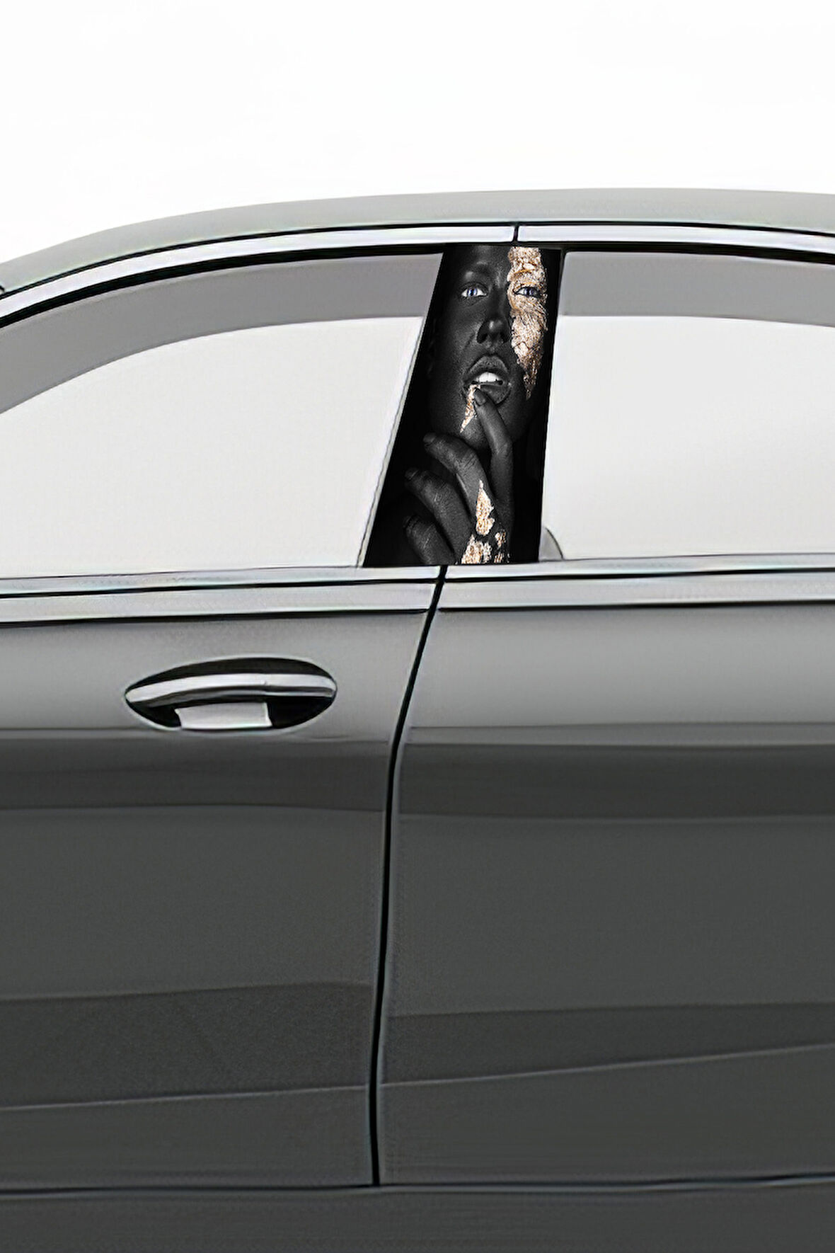 Araç Kapı Direk Kaplama Folyosu Desenli (Sağ Sol Takım) (2 Adet) - 22x50 Cm