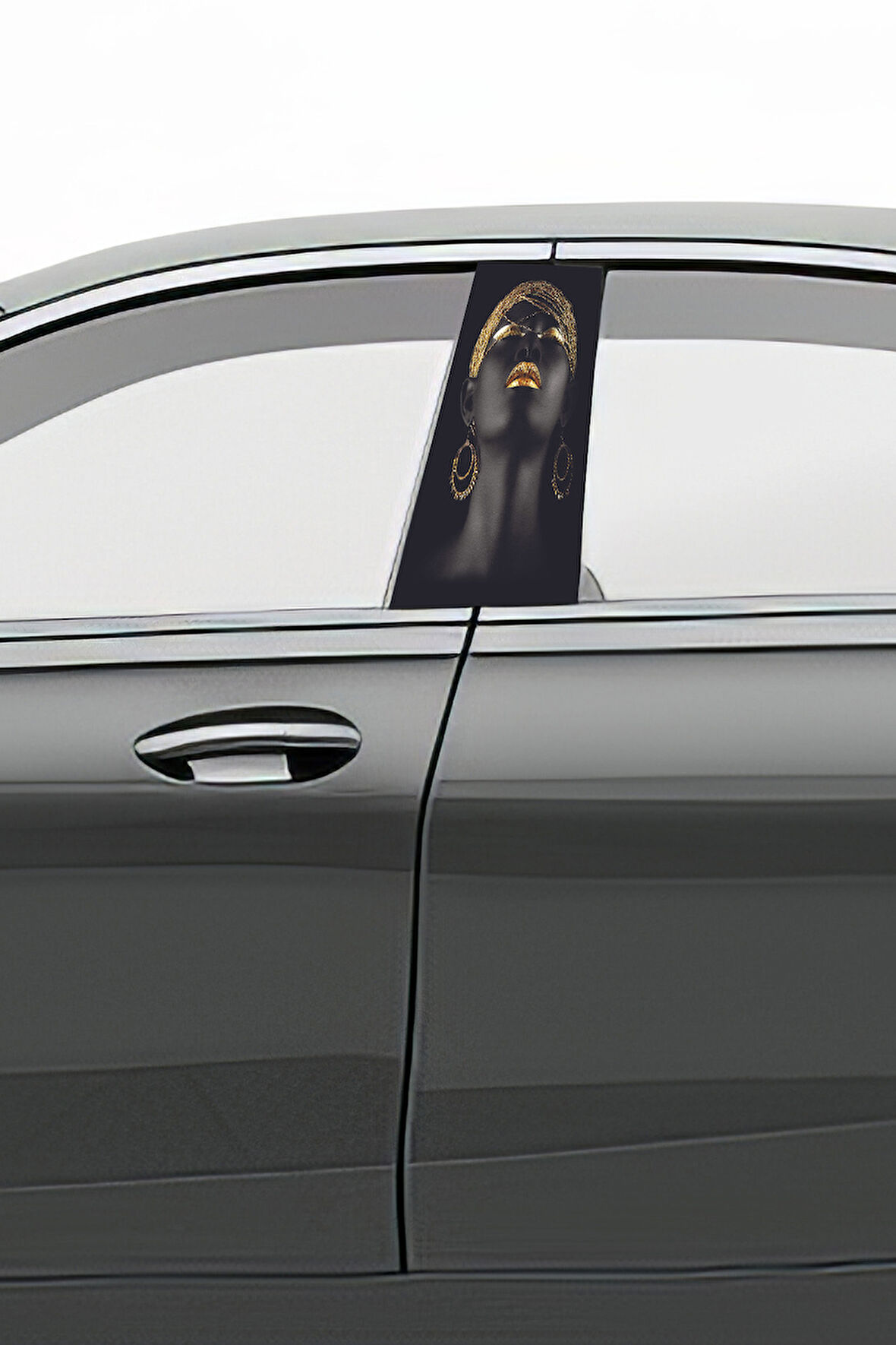 Araç Kapı Direk Kaplama Folyosu Desenli (Sağ Sol Takım) (2 Adet) - 22x50 Cm