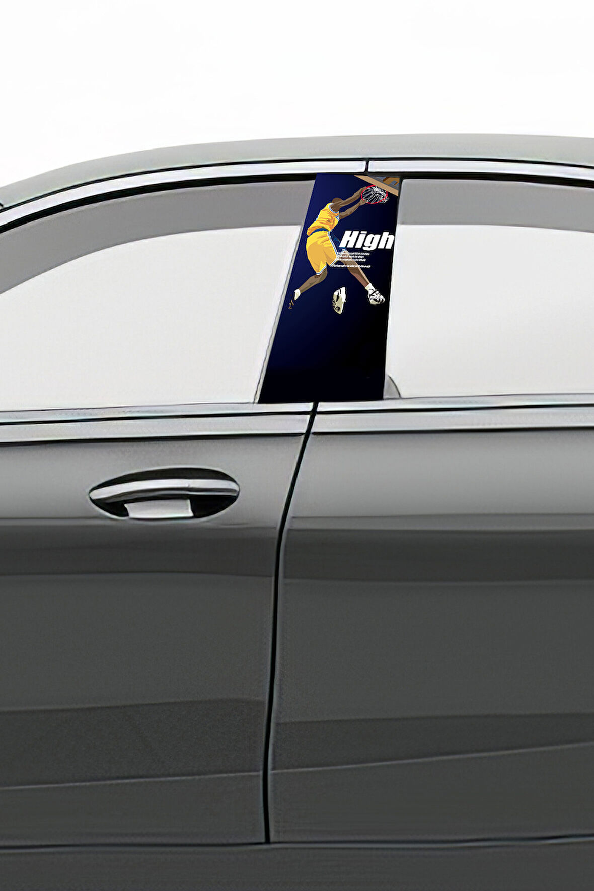 Araç Kapı Direk Kaplama Folyosu Desenli (Sağ Sol Takım) (2 Adet) - 22x50 Cm