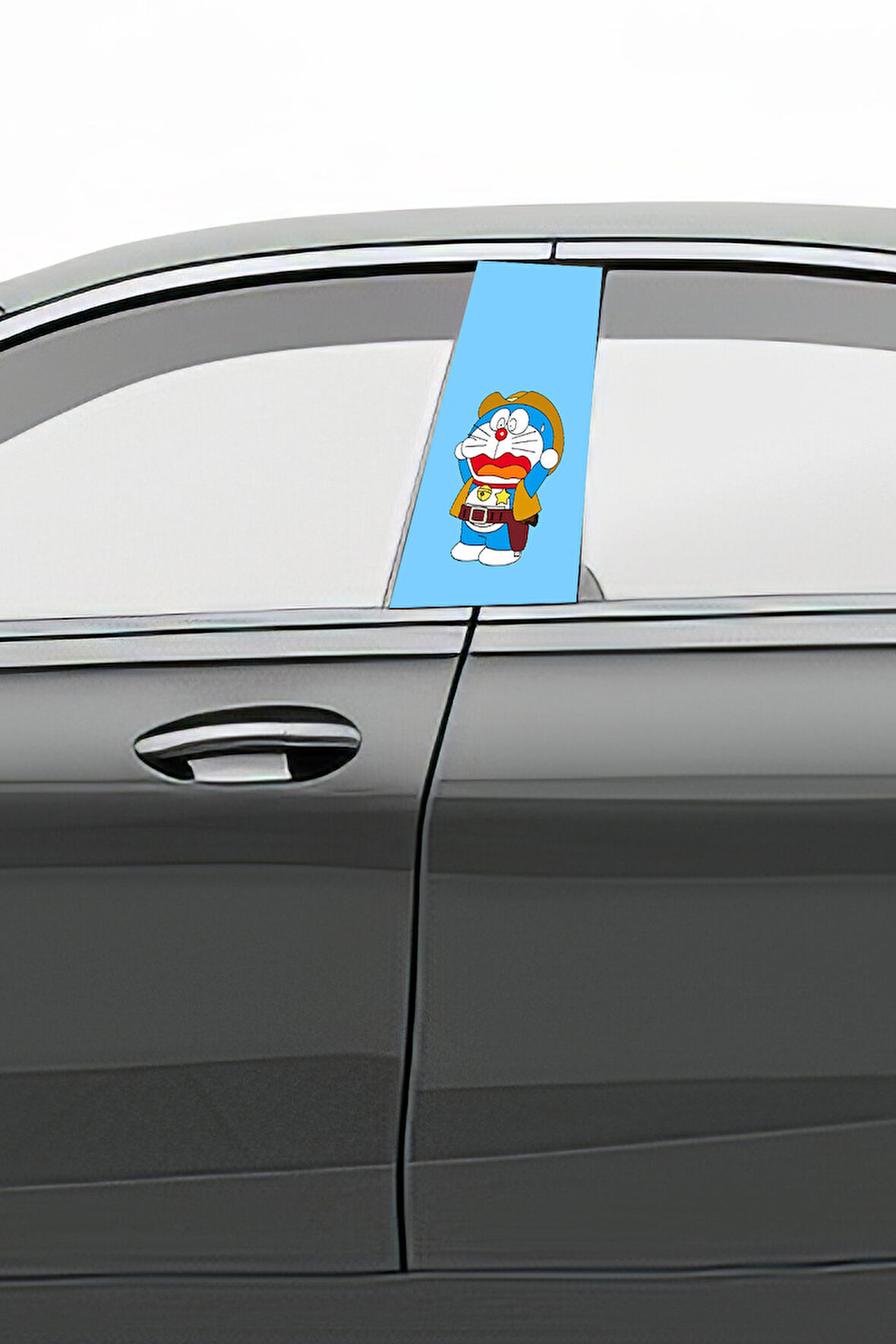 Araç Kapı Direk Kaplama Folyosu Desenli (Sağ Sol Takım) (2 Adet) - 22x50 Cm