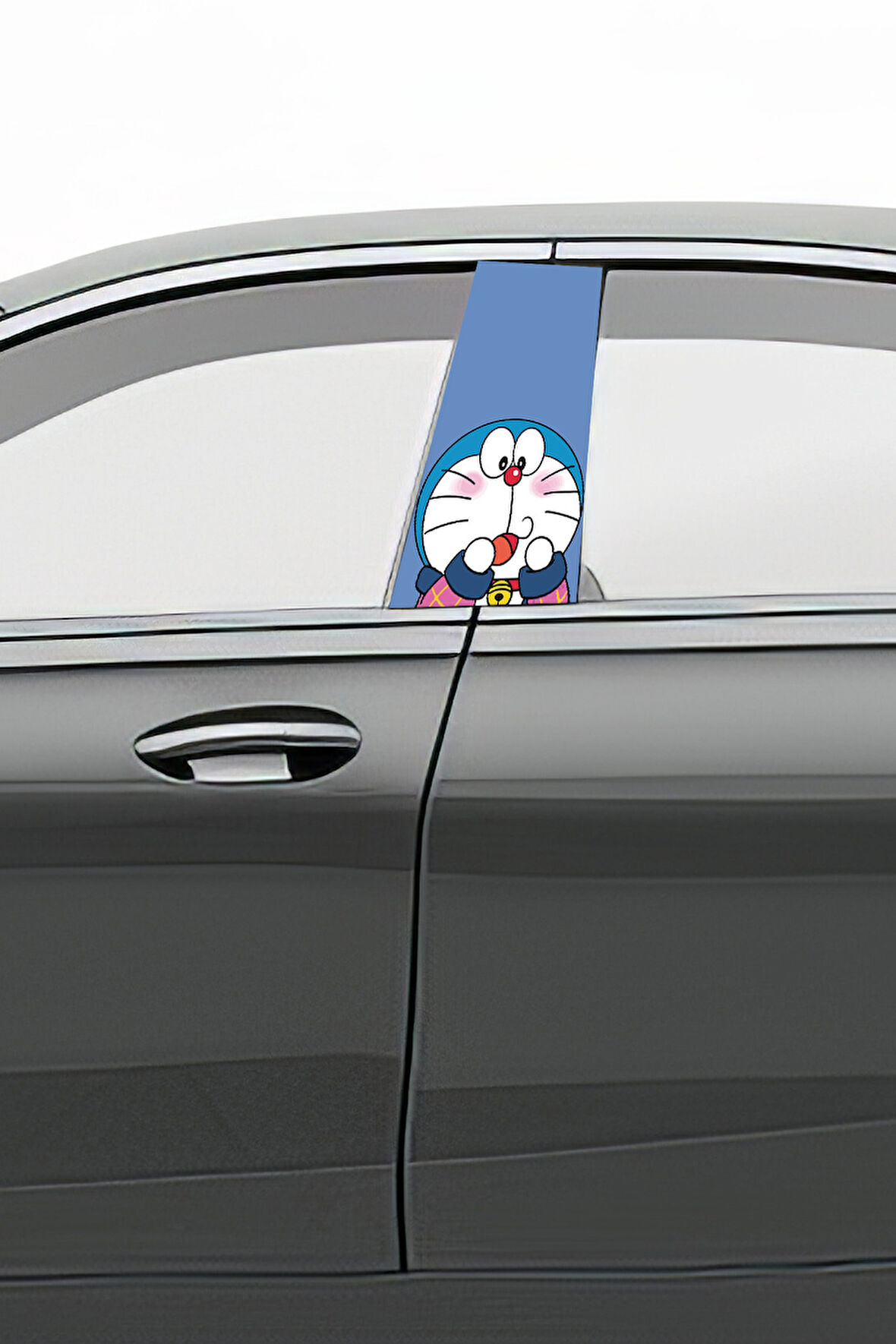 Araç Kapı Direk Kaplama Folyosu Desenli (Sağ Sol Takım) (2 Adet) - 22x50 Cm