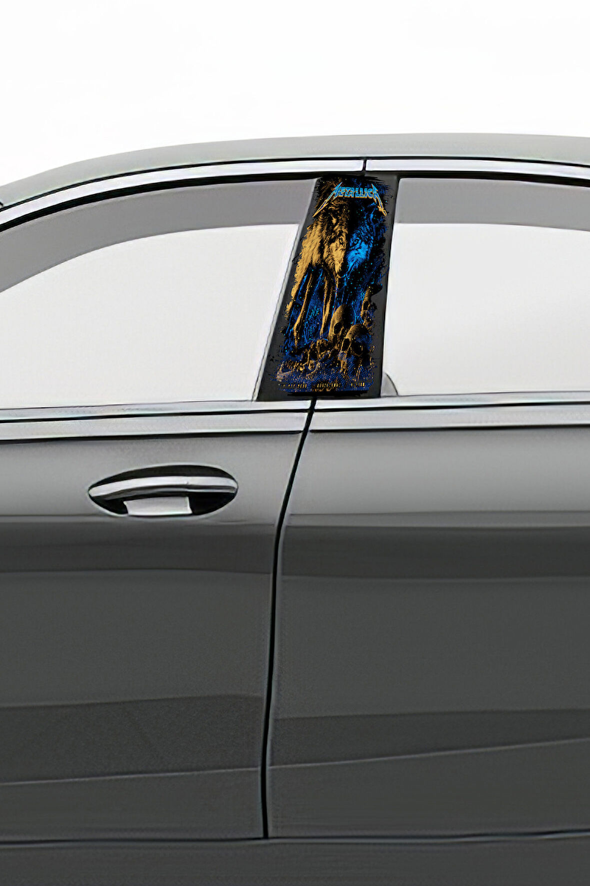 Araç Kapı Direk Kaplama Folyosu Desenli (Sağ Sol Takım) (2 Adet) - 22x50 Cm