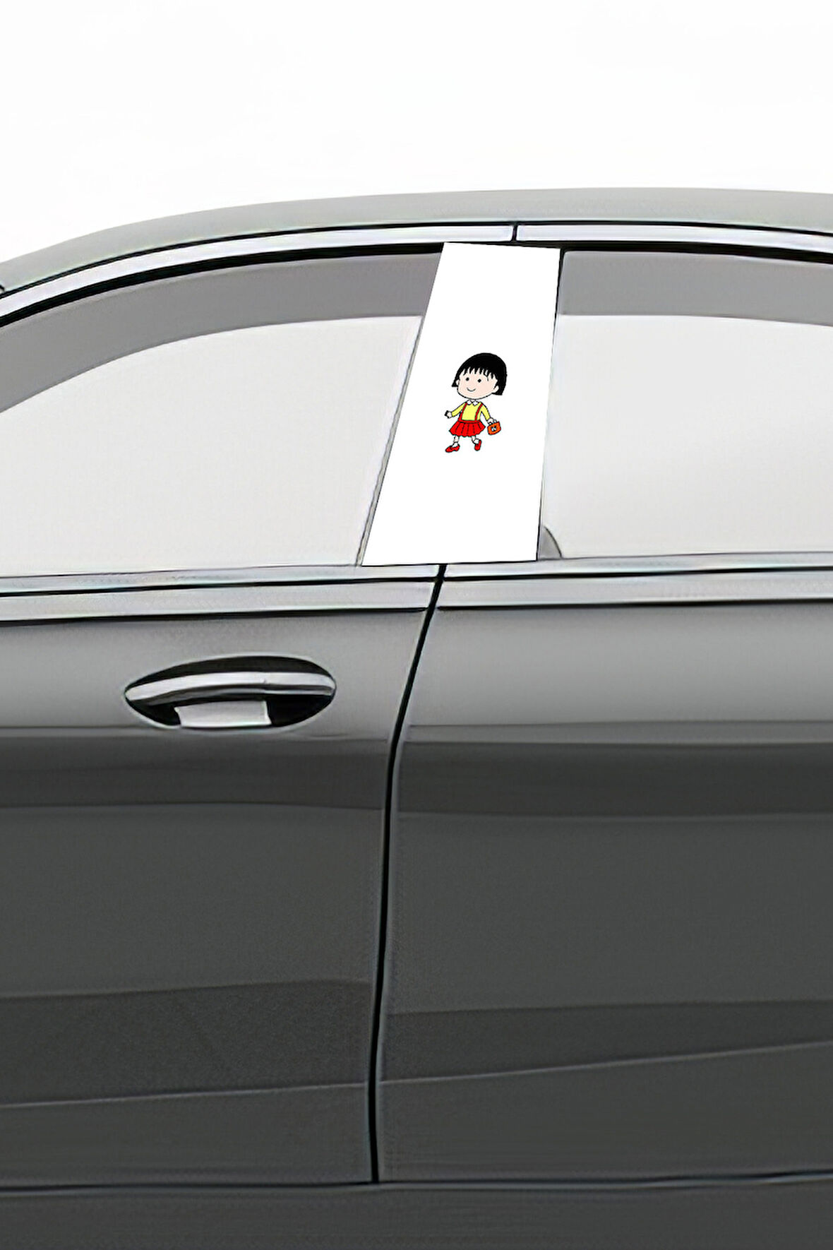 Araç Kapı Direk Kaplama Folyosu Desenli (Sağ Sol Takım) (2 Adet) - 22x50 Cm