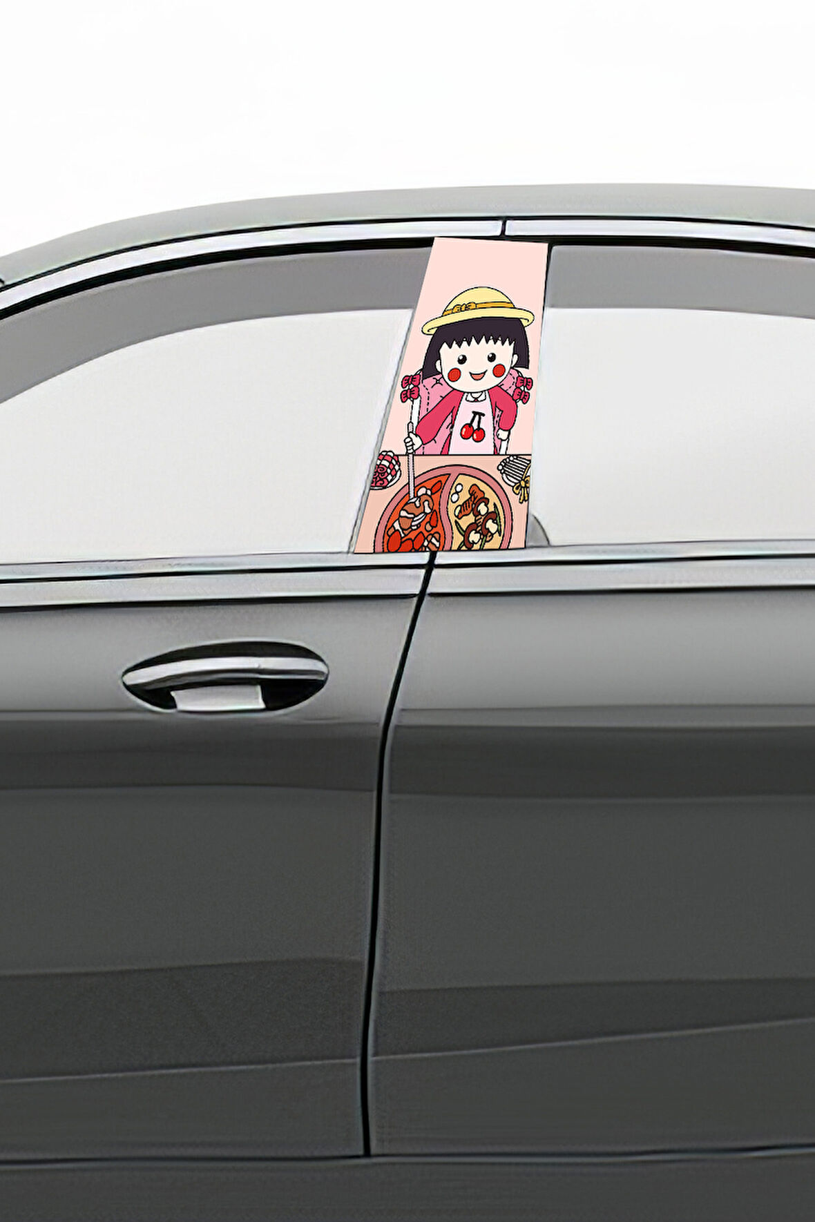 Araç Kapı Direk Kaplama Folyosu Desenli (Sağ Sol Takım) (2 Adet) - 22x50 Cm