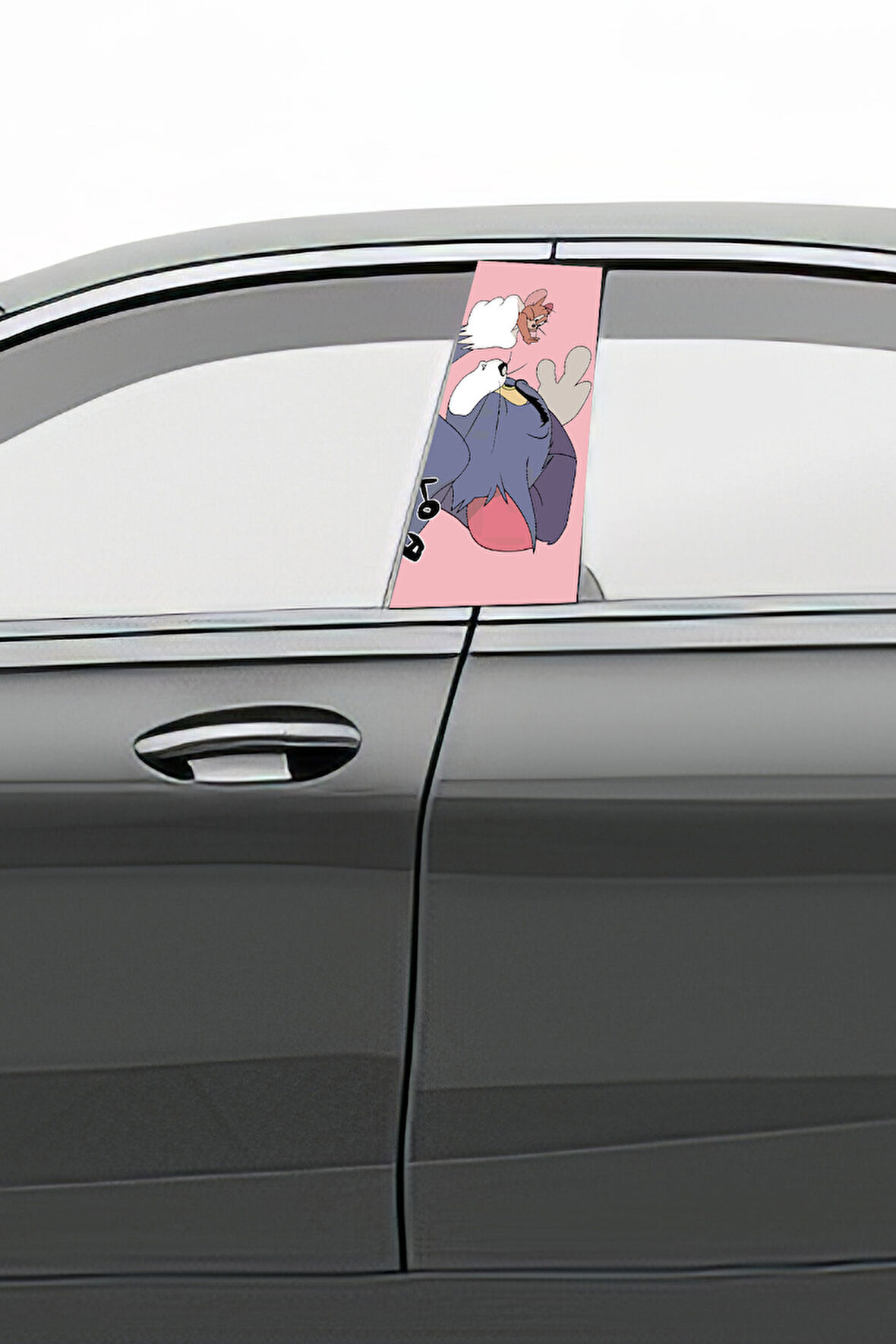 Araç Kapı Direk Kaplama Folyosu Desenli (Sağ Sol Takım) (2 Adet) - 22x50 Cm