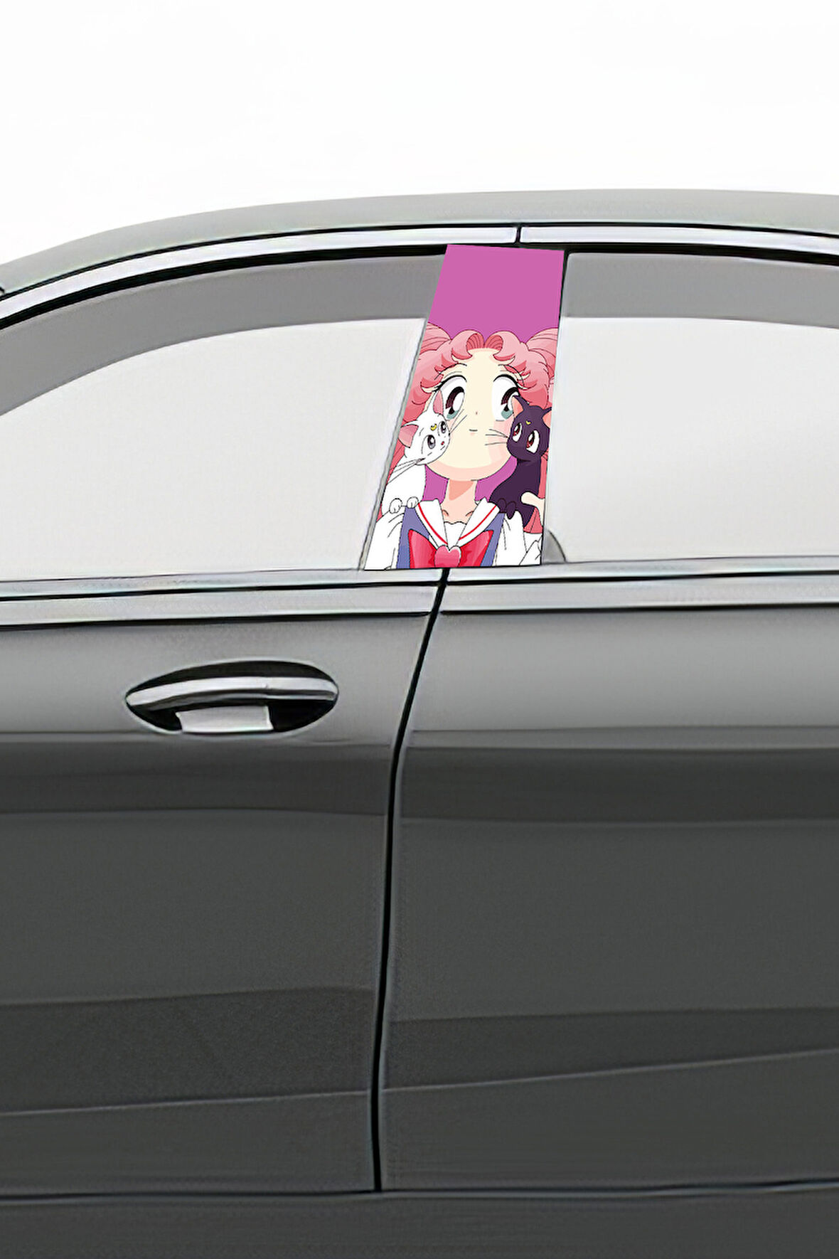 Araç Kapı Direk Kaplama Folyosu Desenli (Sağ Sol Takım) (2 Adet) - 22x50 Cm