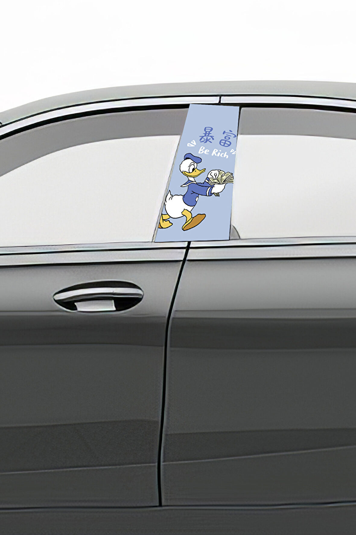 Araç Kapı Direk Kaplama Folyosu Desenli (Sağ Sol Takım) (2 Adet) - 22x50 Cm