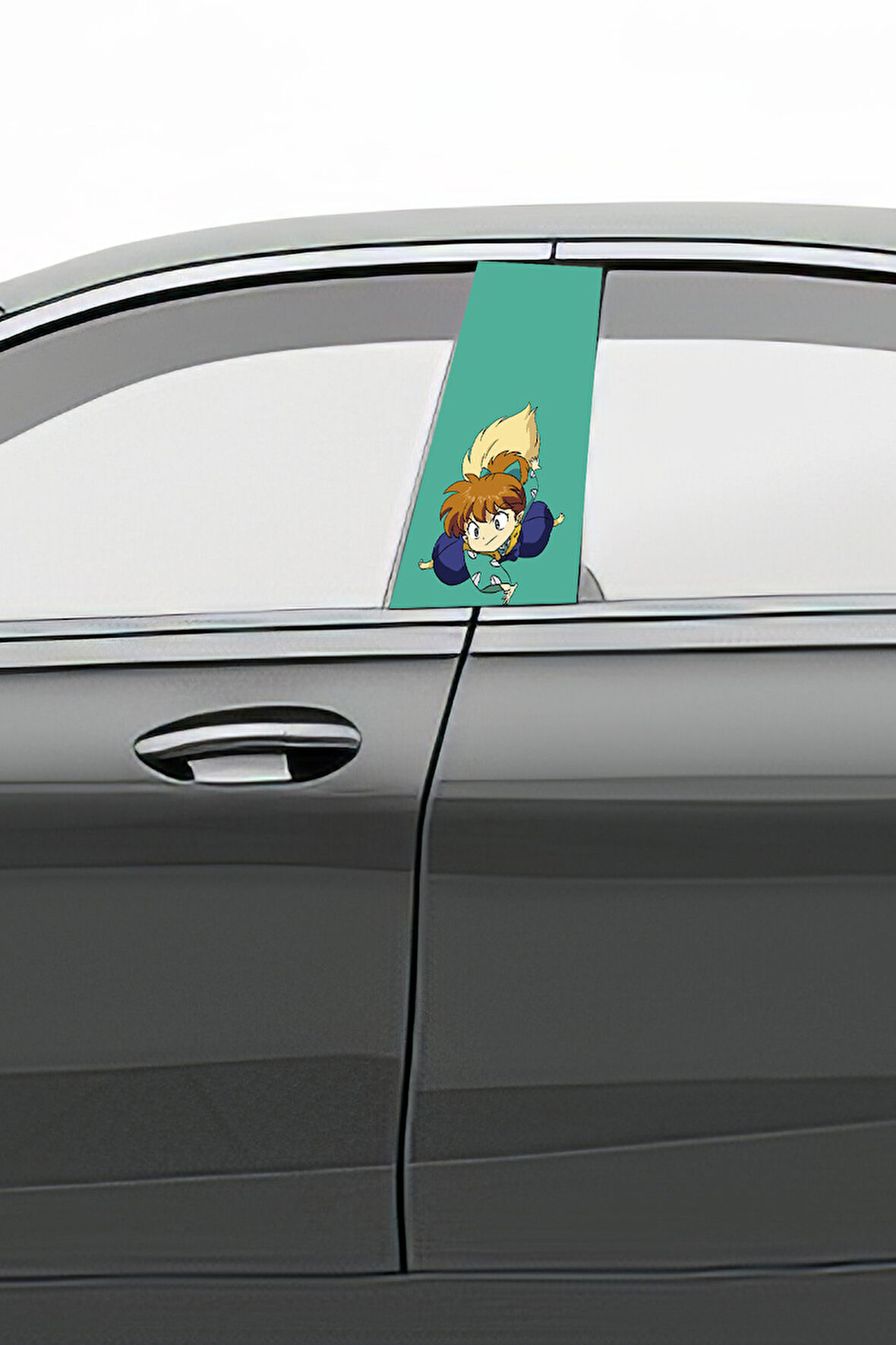 Araç Kapı Direk Kaplama Folyosu Desenli (Sağ Sol Takım) (2 Adet) - 22x50 Cm