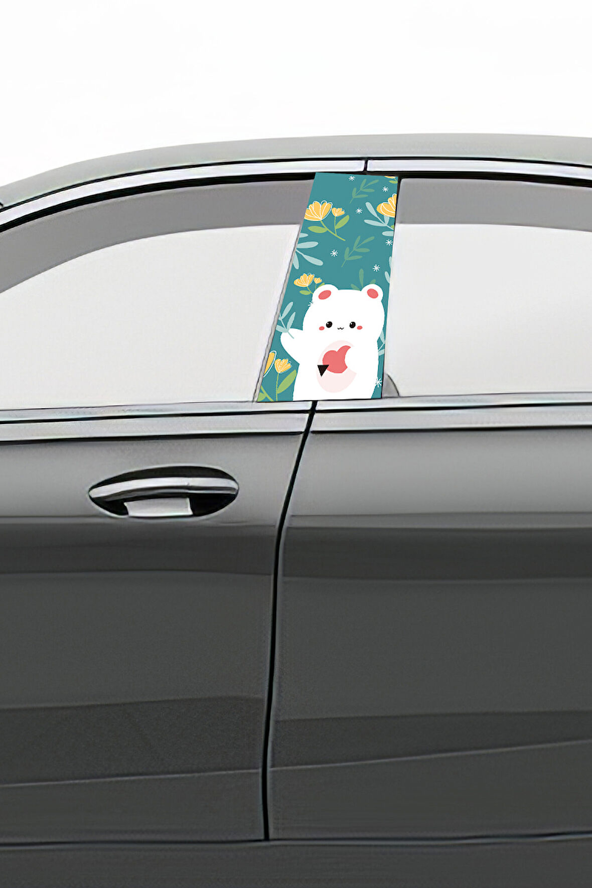 Araç Kapı Direk Kaplama Folyosu Desenli (Sağ Sol Takım) (2 Adet) - 22x50 Cm