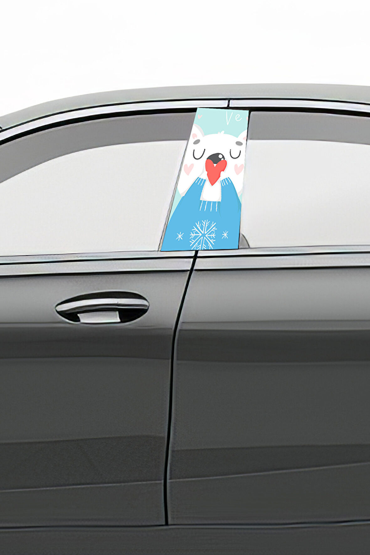 Araç Kapı Direk Kaplama Folyosu Desenli (Sağ Sol Takım) (2 Adet) - 22x50 Cm