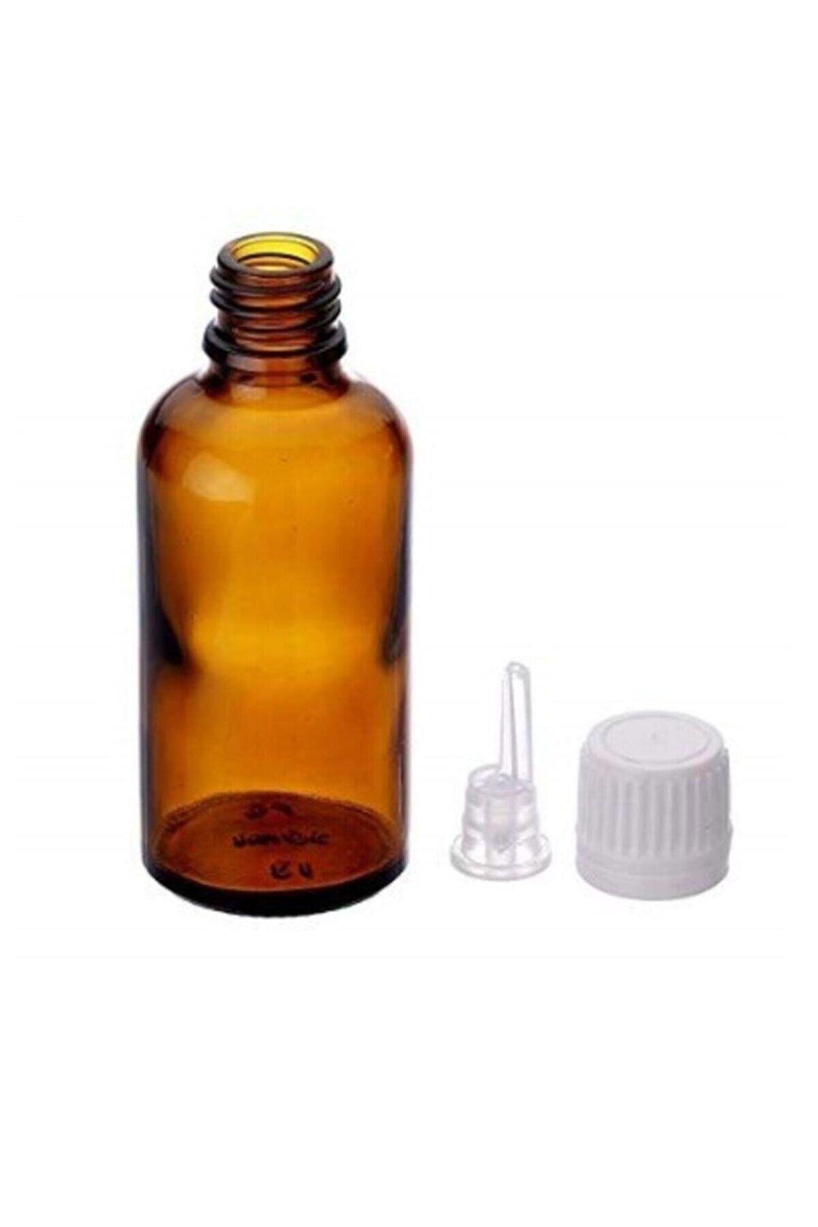 Içten Damlalıklı Amber Cam Şişe 30ml