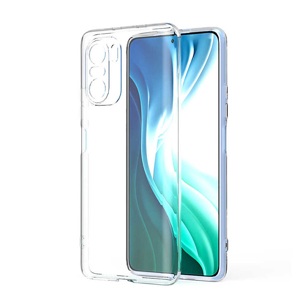Xiaomi Poco F3 Kılıf Şeffaf İnce Esnek Silikon Kılıf Zipax-Süper