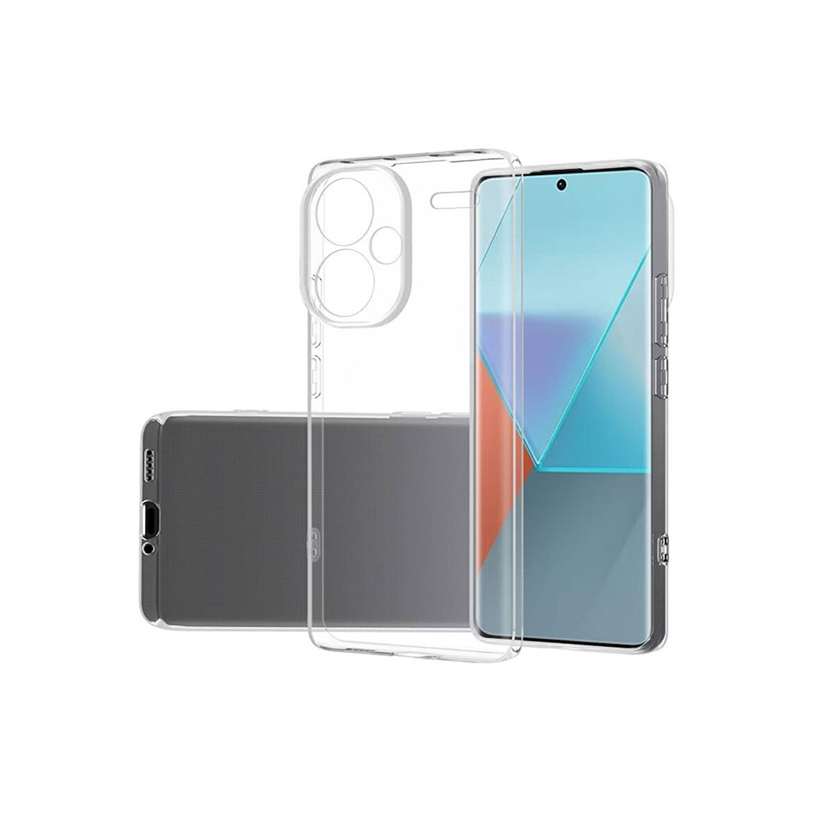 Xiaomi Poco M6 Pro 4G Kılıf Şeffaf Esnek Silikon Kılıf Zr-Süper