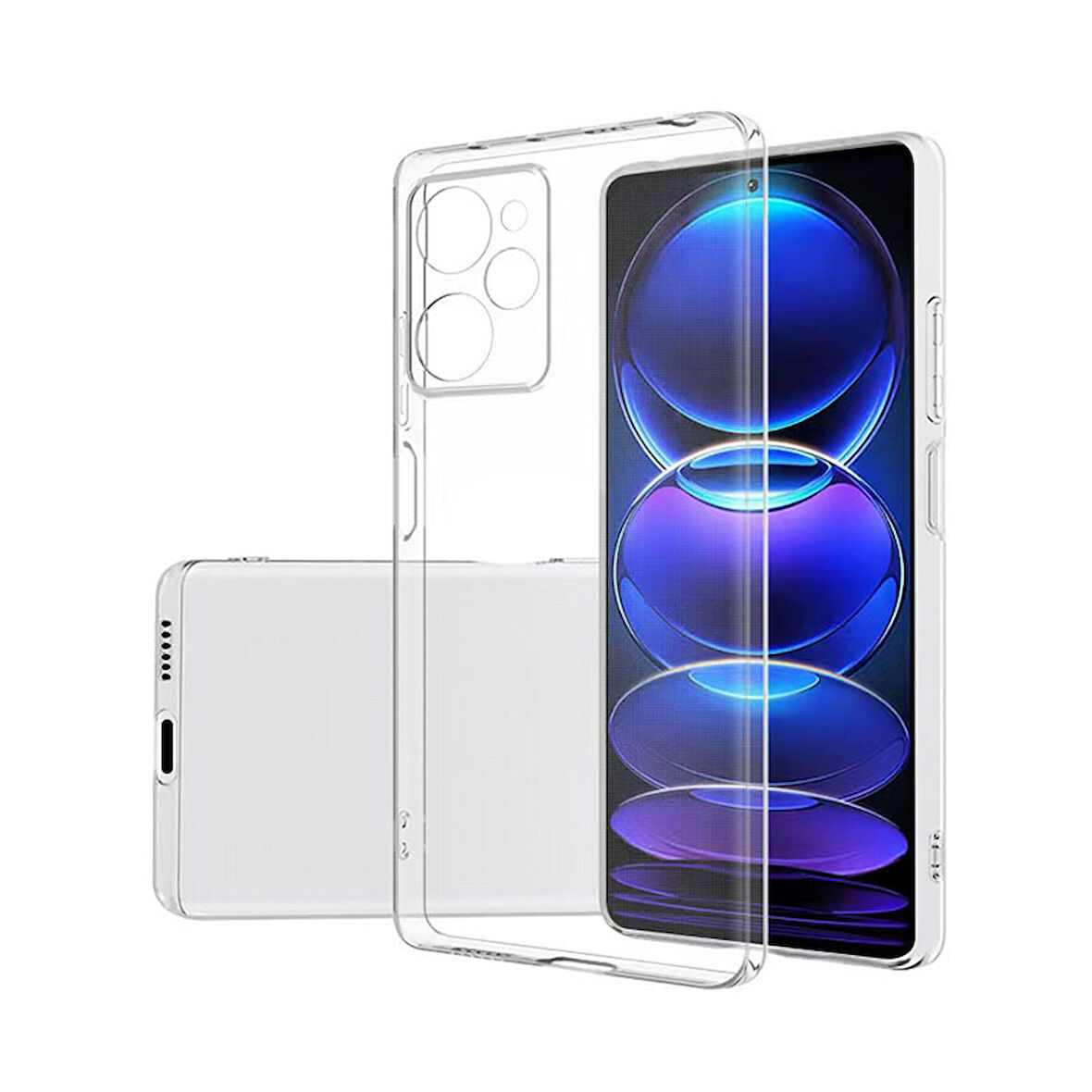 Xiaomi Poco X5 Pro Kılıf Şeffaf İnce Esnek Silikon Kılıf Zipax-Süper
