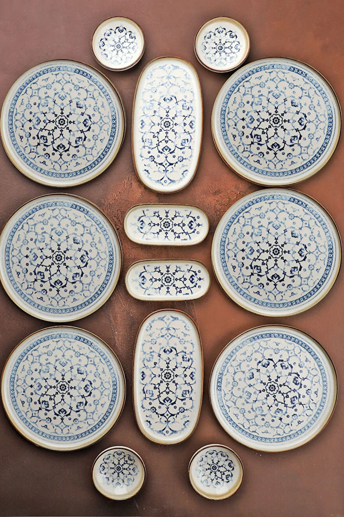 Linda 14 Parça 6 Kişilik Porselen Kahvaltı Takımı & Kahvaltı Seti