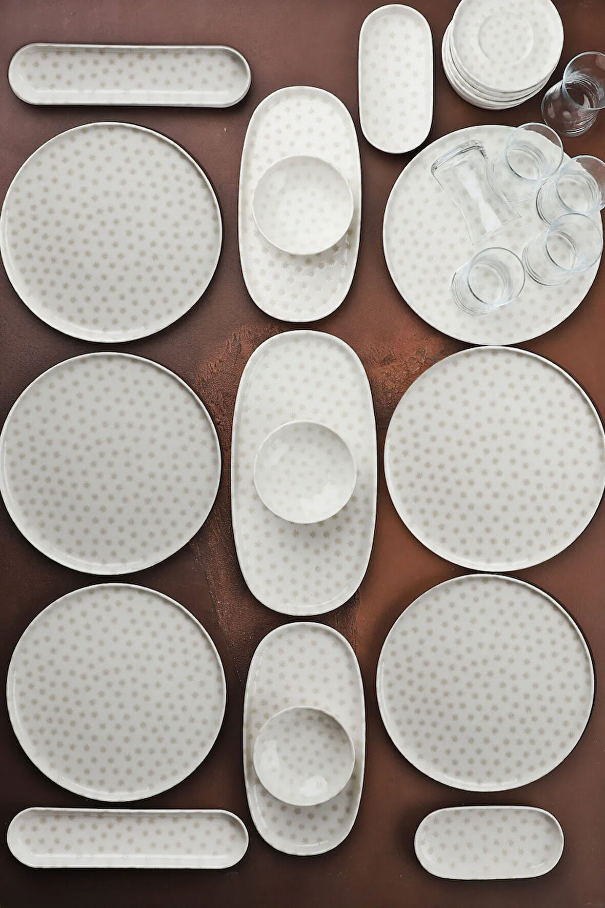 Lunares 29 Parça Porselen Kahvaltı Takımı 6 Kişilik Kahvaltılık Takımı & Seti