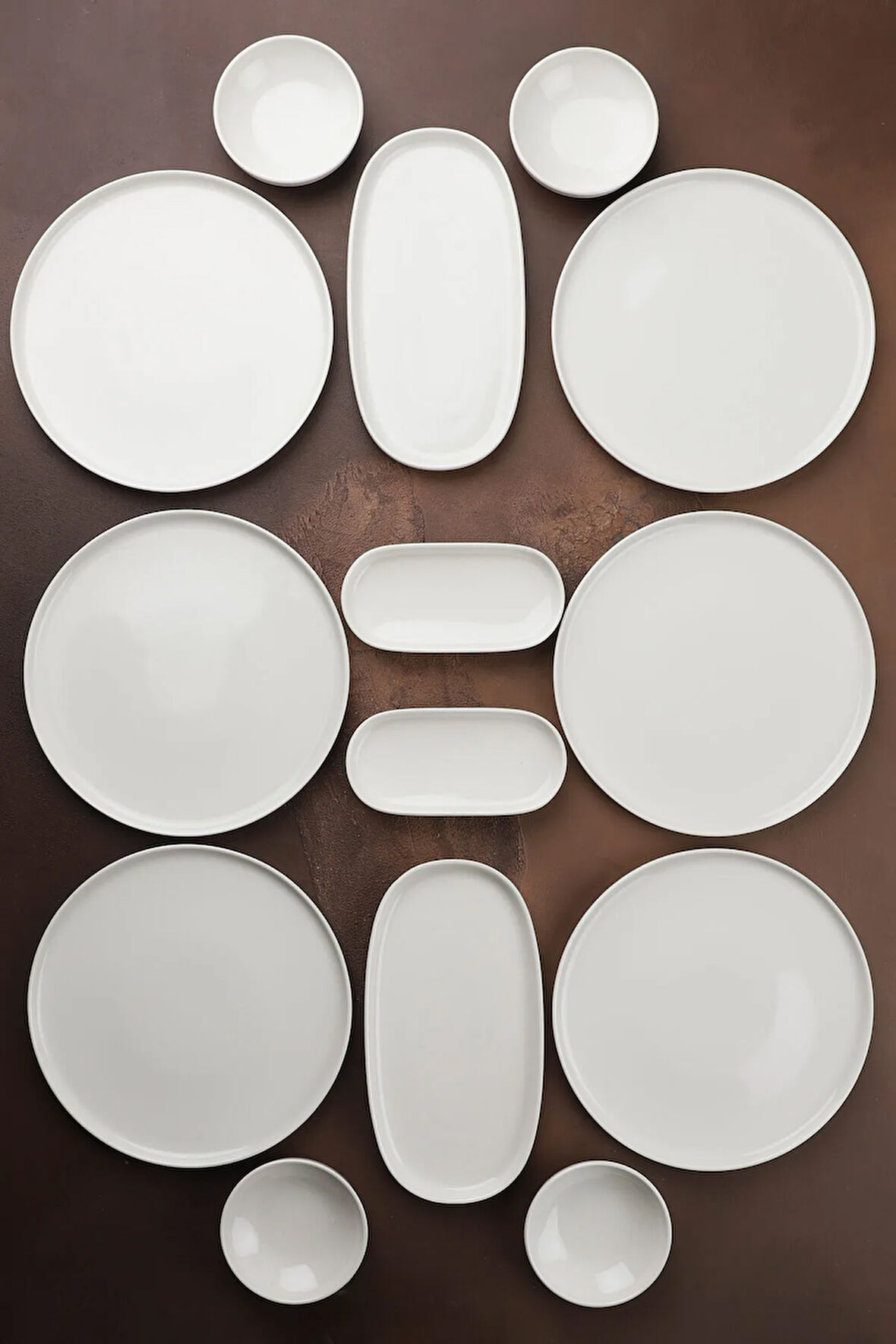 Luvia 6 Kişilik 14 Parça Sade Porselen Kahvaltı Takımı & Kahvaltı Seti Beyaz