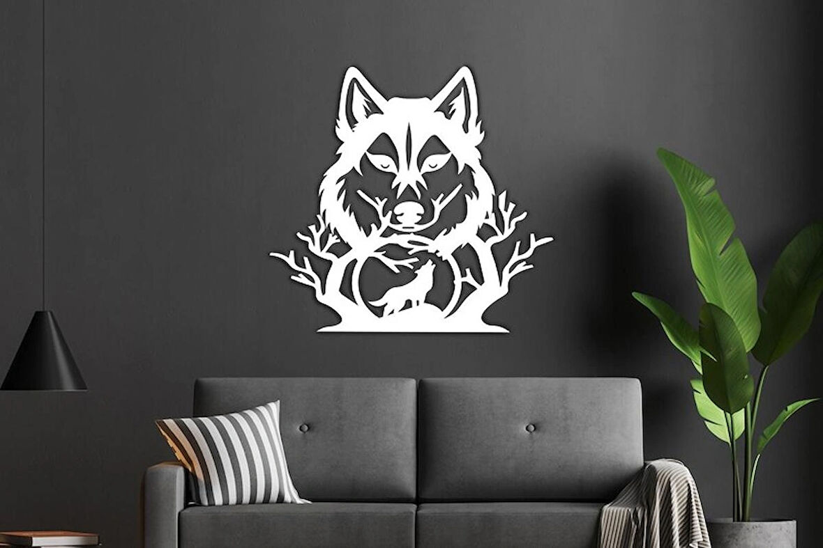 Beyaz Kurt modern Dekoratif dekor tablo 