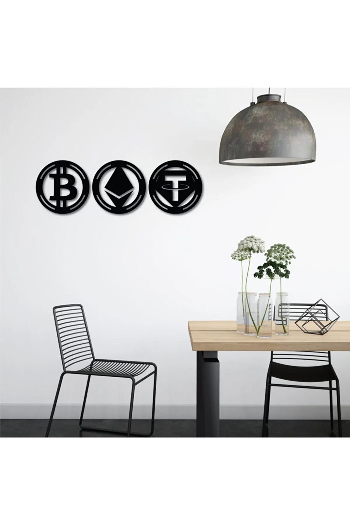 Bitcoin Ethereum Tether 3'lü Set Dekoratif