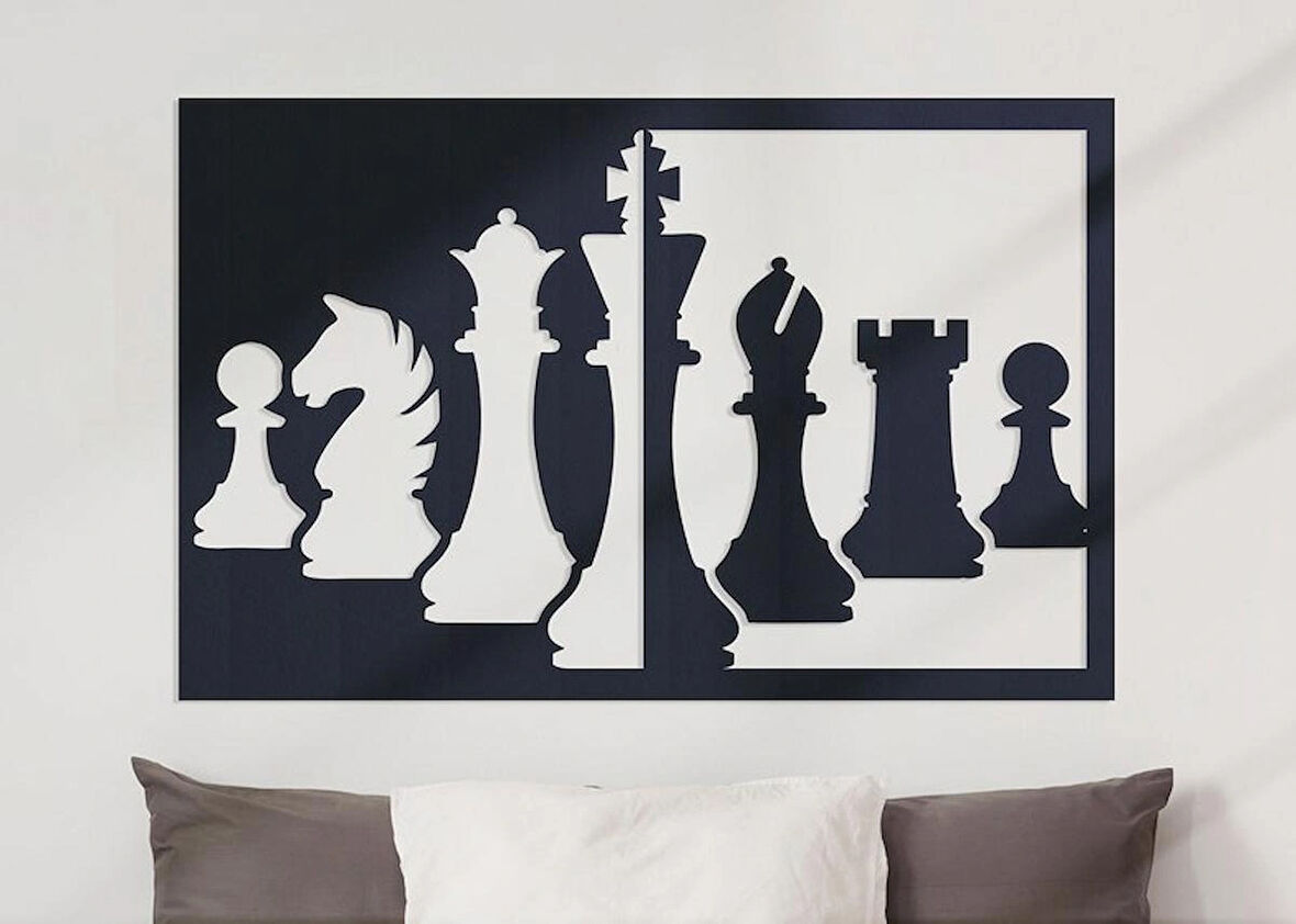 Satranç tasarımlı modern Dekoratif dekor tablo 