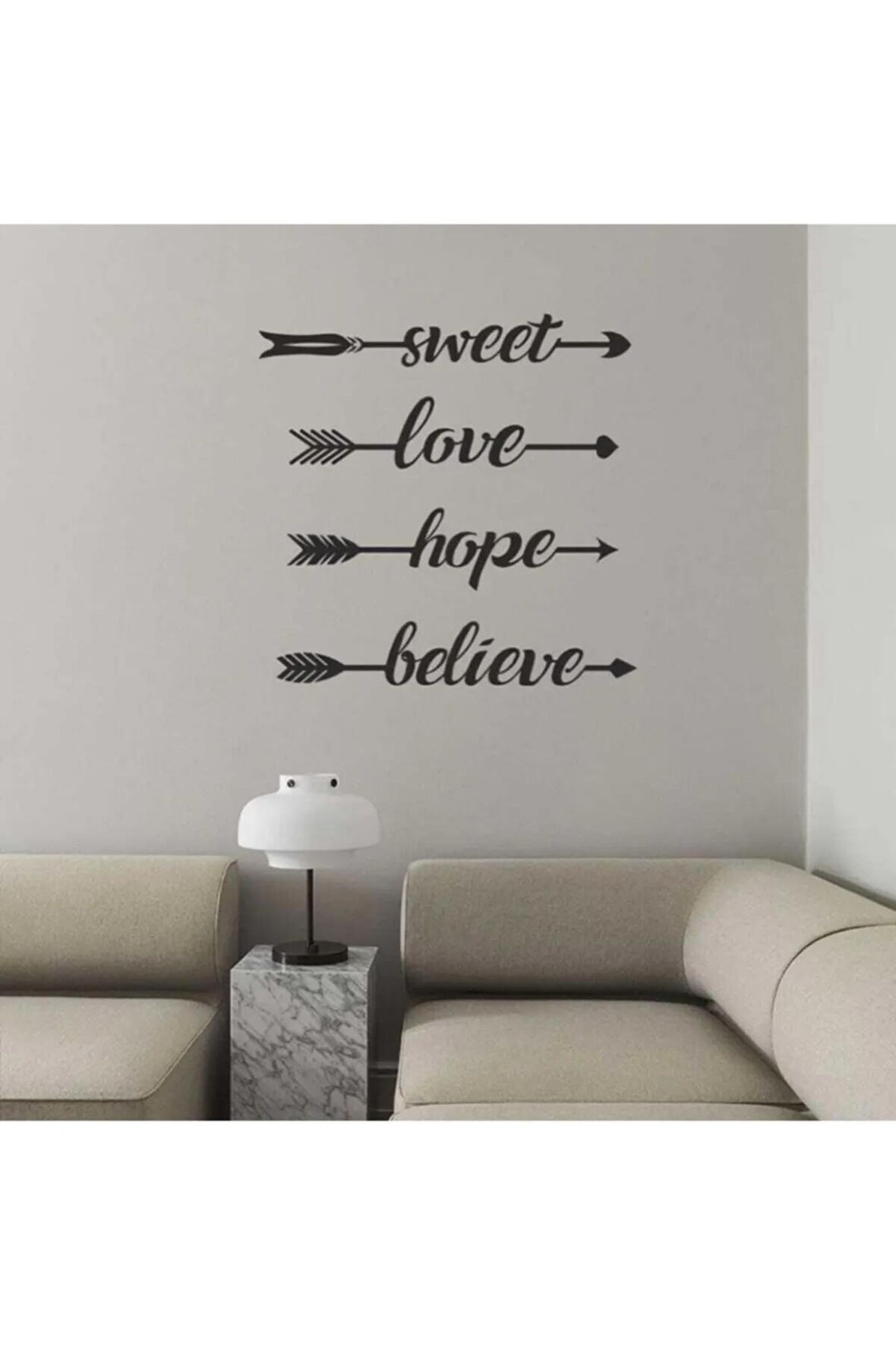 Ahşap 4 Lü Ok Sweet Love Hope Believe