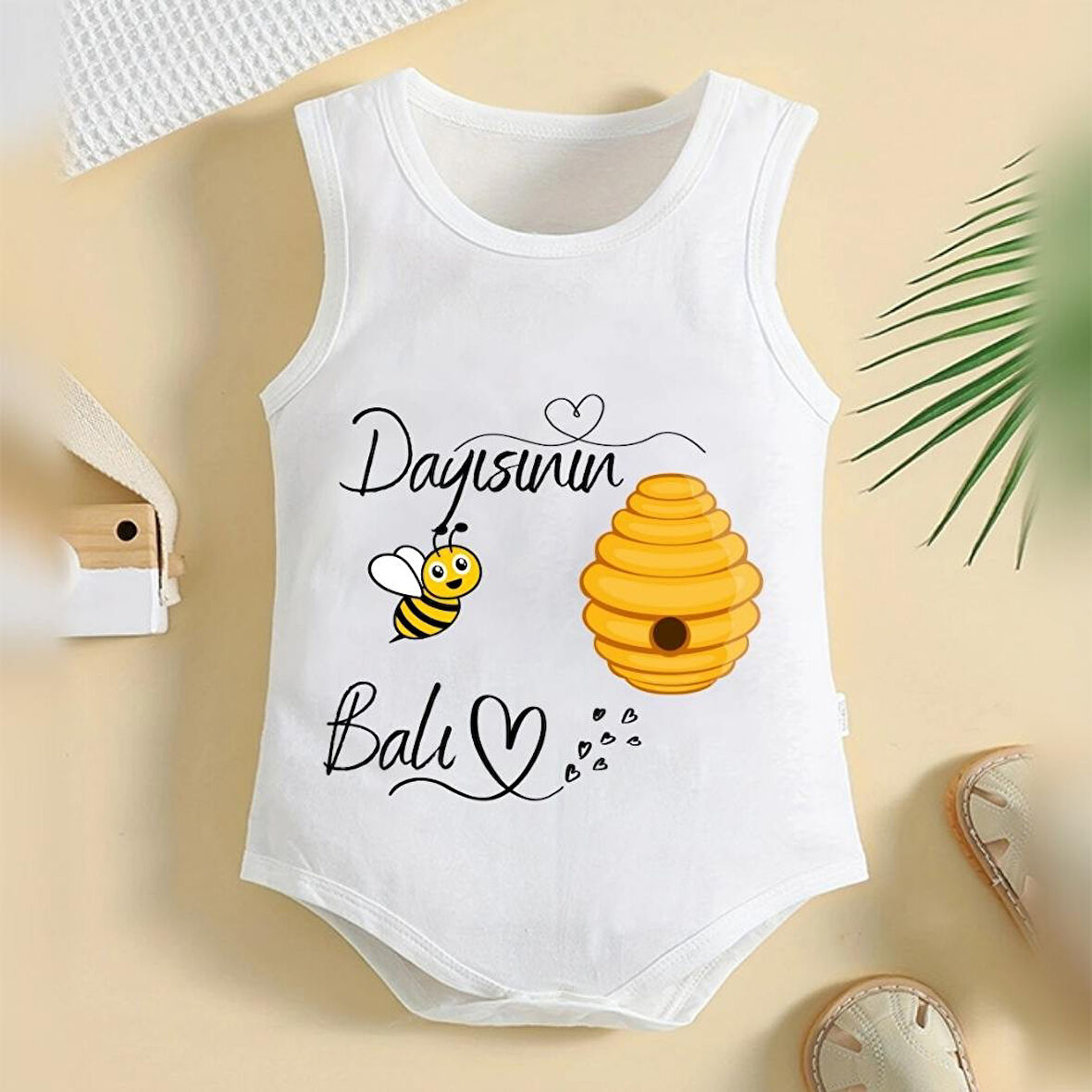 %100 Pamuklu Organik Baskılı Premium Çıtçıtlı Bebek Body Atlet Zıbın 00410