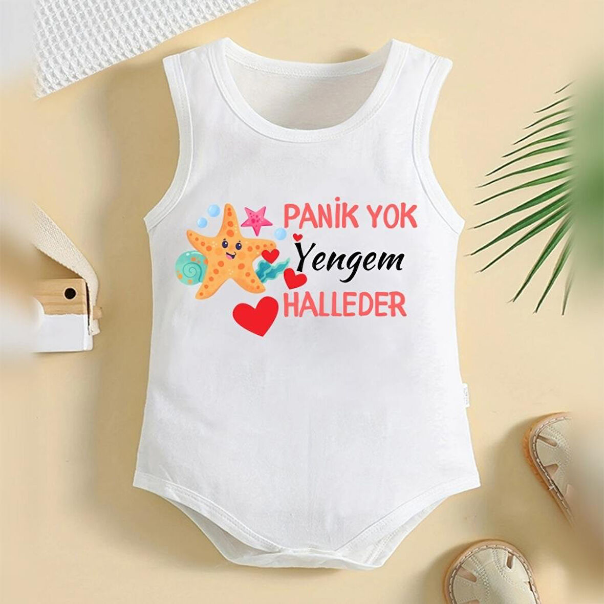 %100 Pamuklu Organik Baskılı Premium Çıtçıtlı Bebek Body Atlet Zıbın 00415