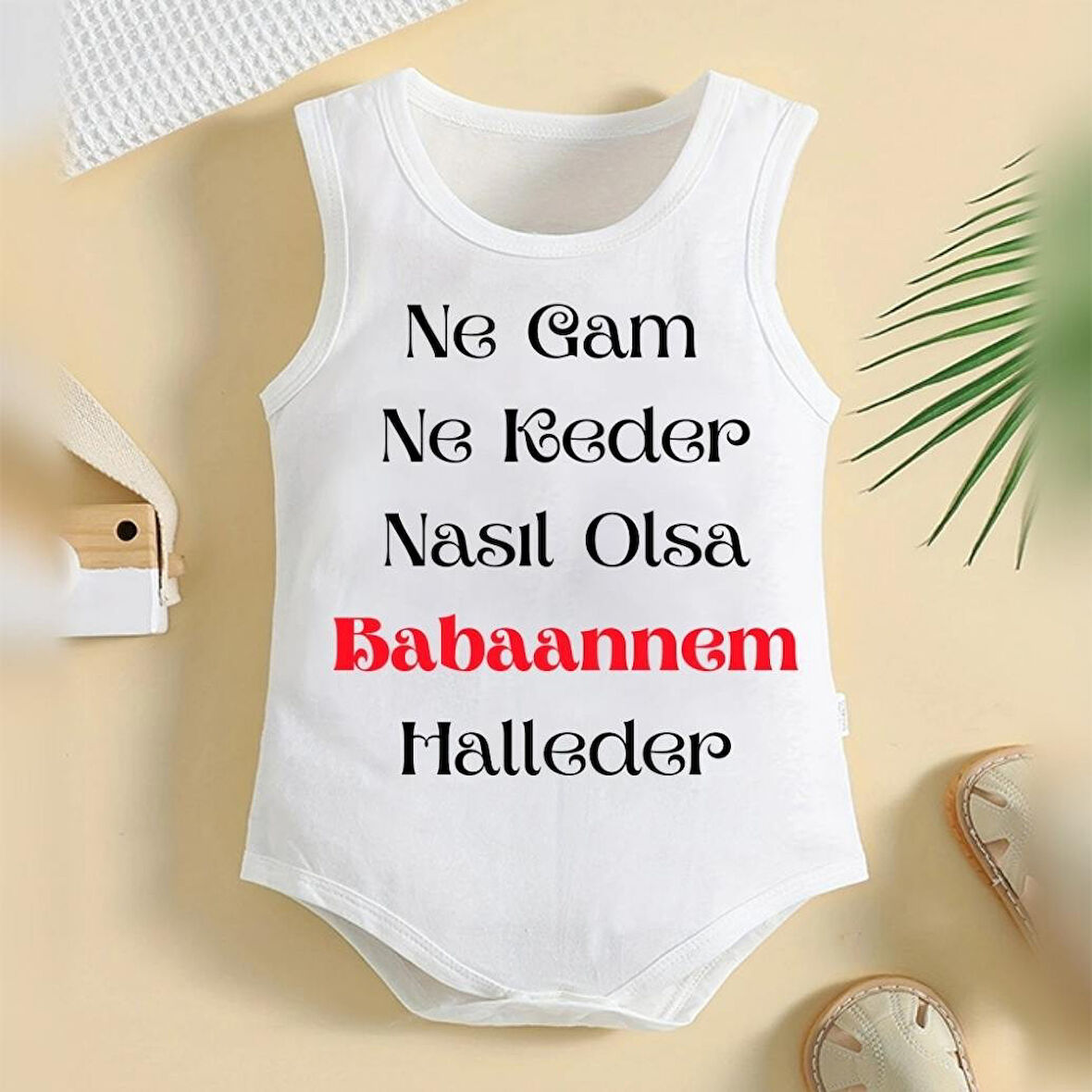 %100 Pamuklu Organik Baskılı Premium Çıtçıtlı Bebek Body Atlet Zıbın 00421