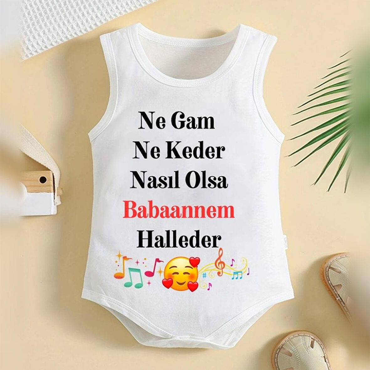 %100 Pamuklu Organik Baskılı Premium Çıtçıtlı Bebek Body Atlet Zıbın 00431