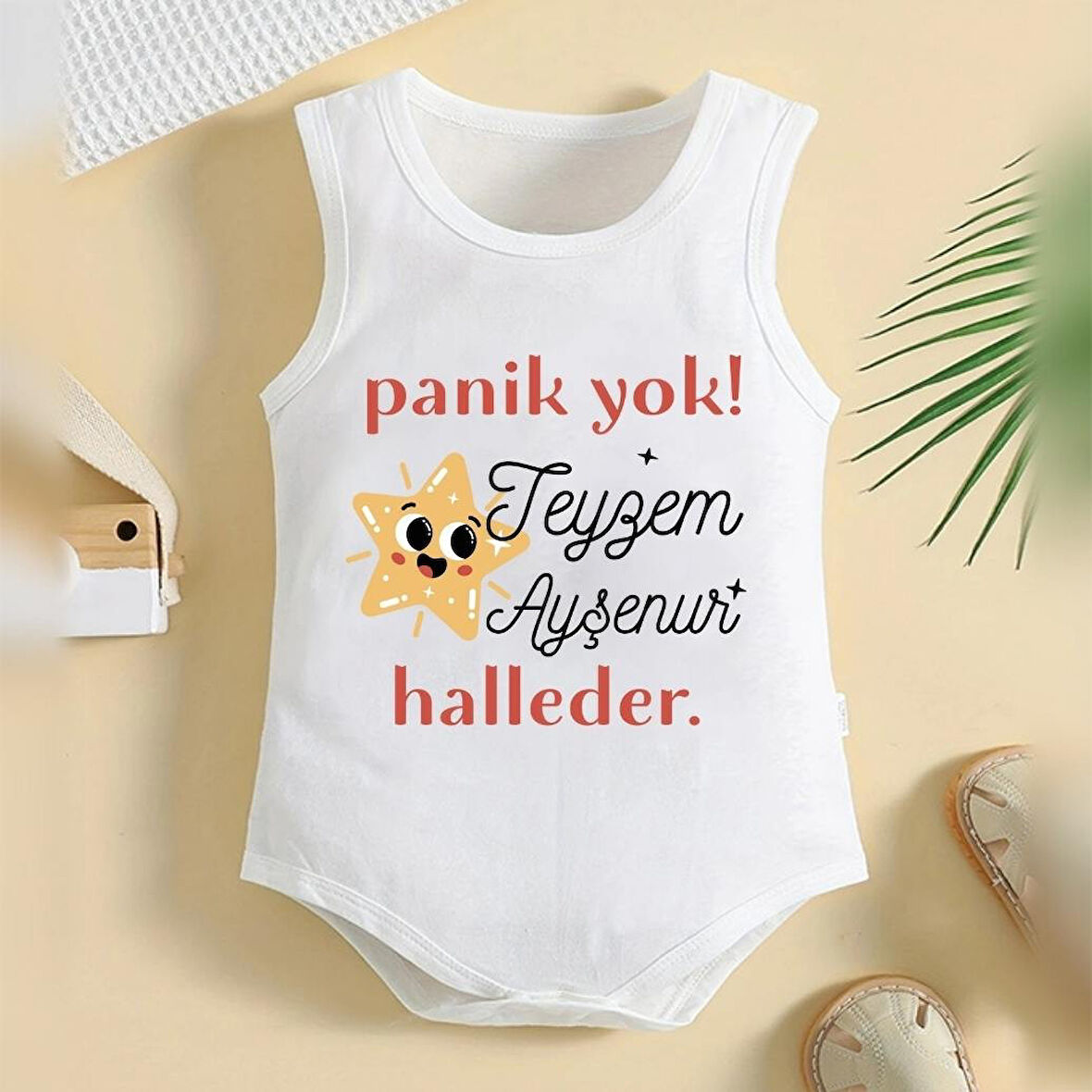 %100 Pamuklu Organik Baskılı Premium Çıtçıtlı Bebek Body Atlet Zıbın 00448