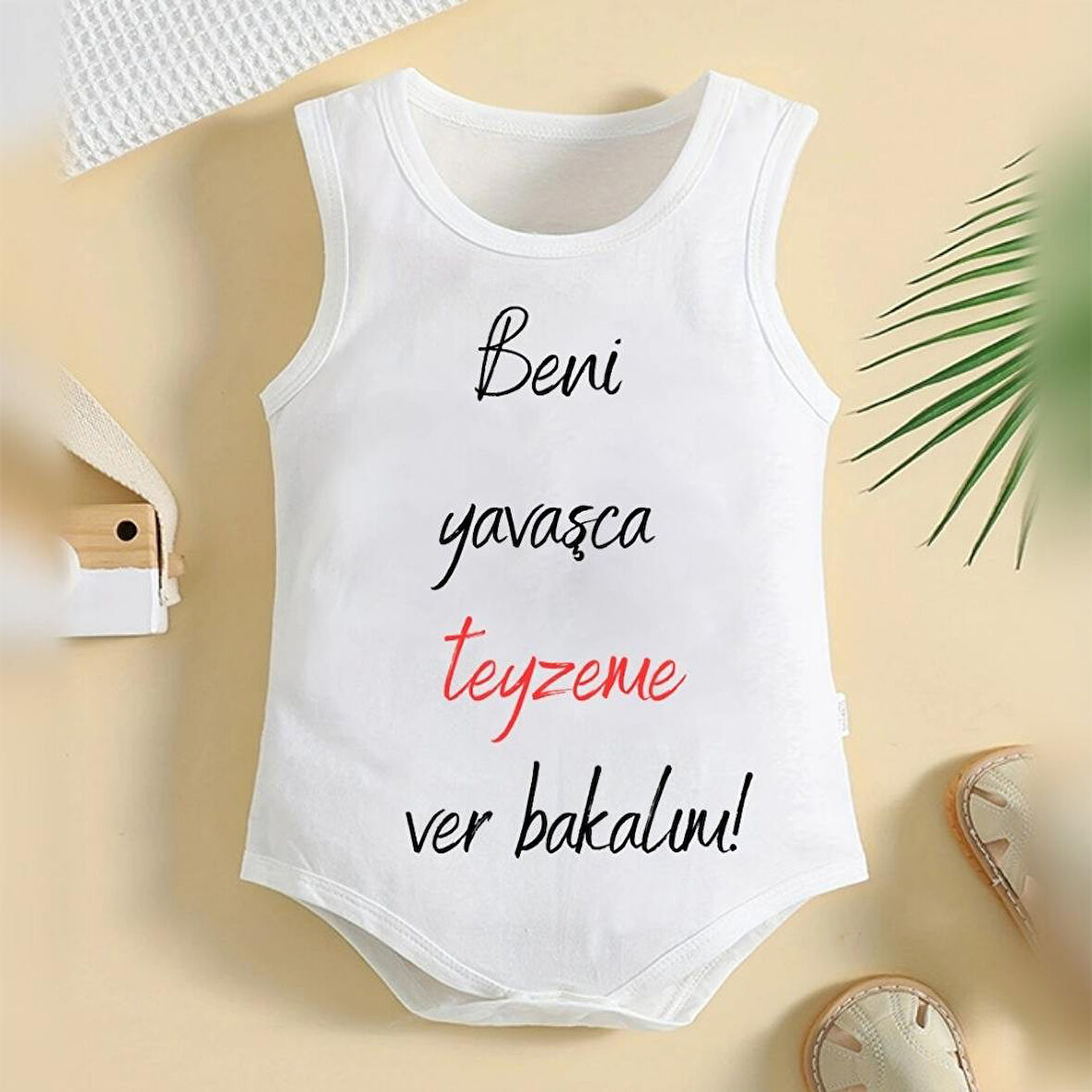 %100 Pamuklu Organik Baskılı Premium Çıtçıtlı Bebek Body Atlet Zıbın 00450