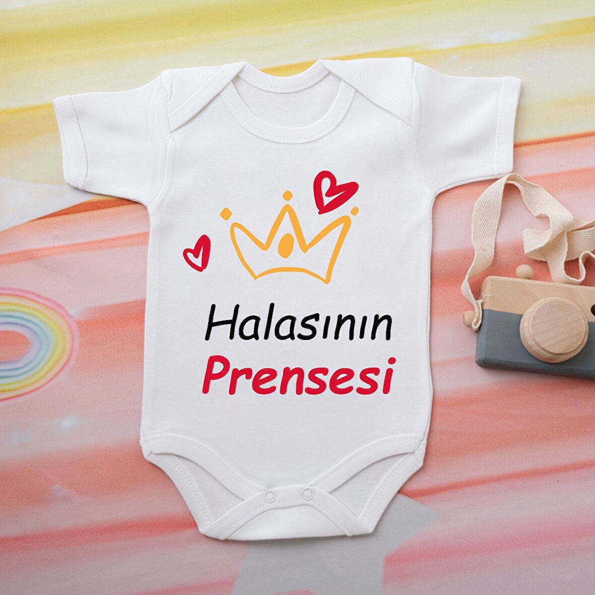 %100 Pamuklu Organik Baskılı Premium Çıtçıtlı Bebek Body Atlet Zıbın 00503