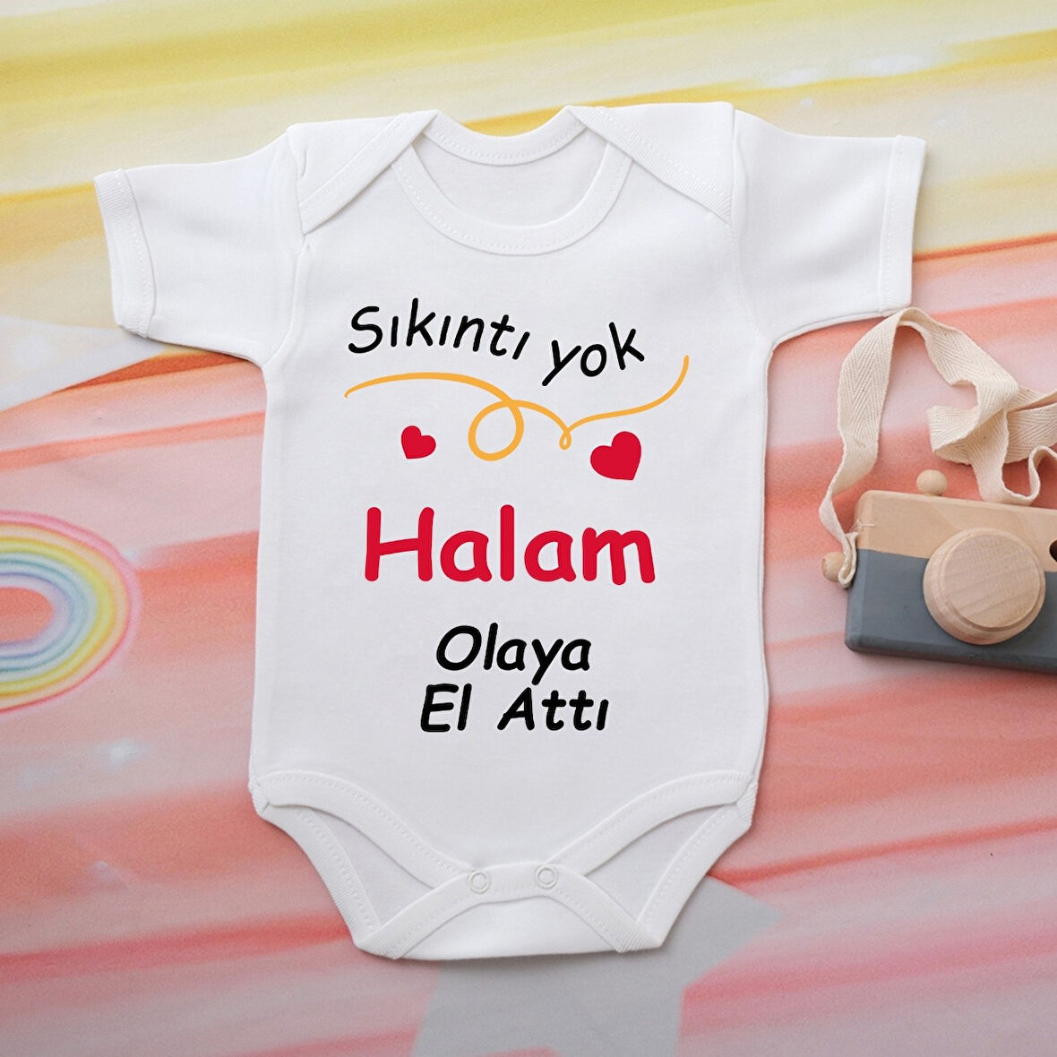 %100 Pamuklu Organik Baskılı Premium Çıtçıtlı Bebek Body Atlet Zıbın 00508