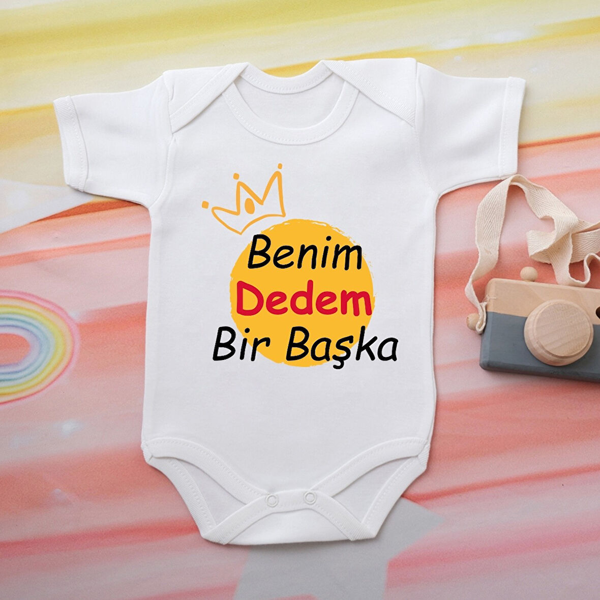 %100 Pamuklu Organik Baskılı Premium Çıtçıtlı Bebek Body Atlet Zıbın 00513
