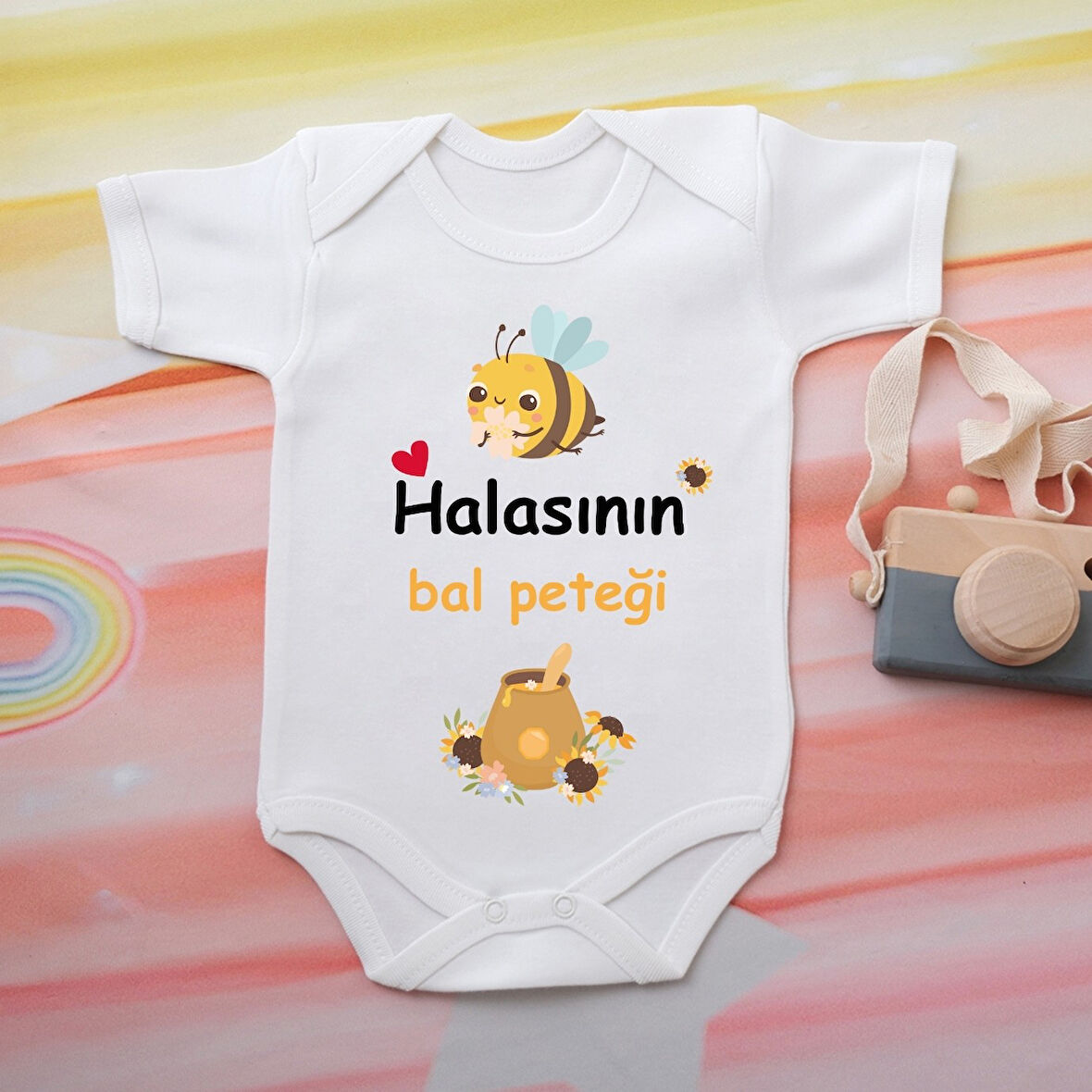 %100 Pamuklu Organik Baskılı Premium Çıtçıtlı Bebek Body Atlet Zıbın 00523