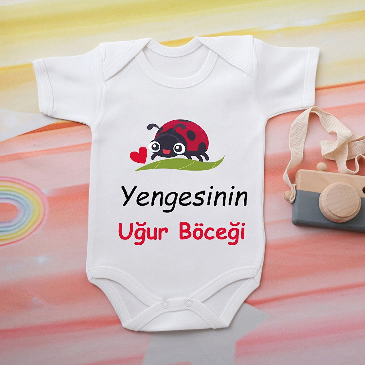 %100 Pamuklu Organik Baskılı Premium Çıtçıtlı Bebek Body Atlet Zıbın 00534