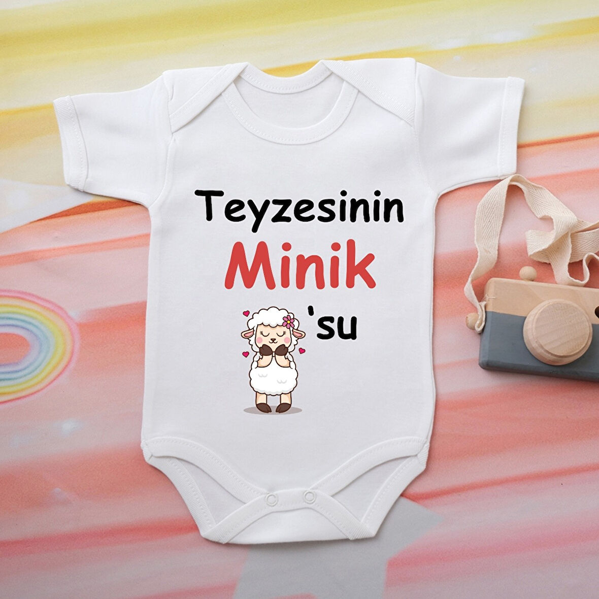 %100 Pamuklu Organik Baskılı Premium Çıtçıtlı Bebek Body Atlet Zıbın 00538