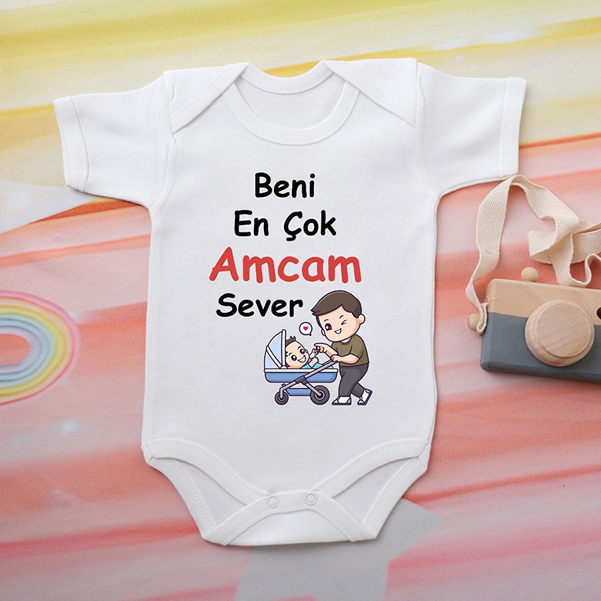 %100 Pamuklu Organik Baskılı Premium Çıtçıtlı Bebek Body Atlet Zıbın 00546