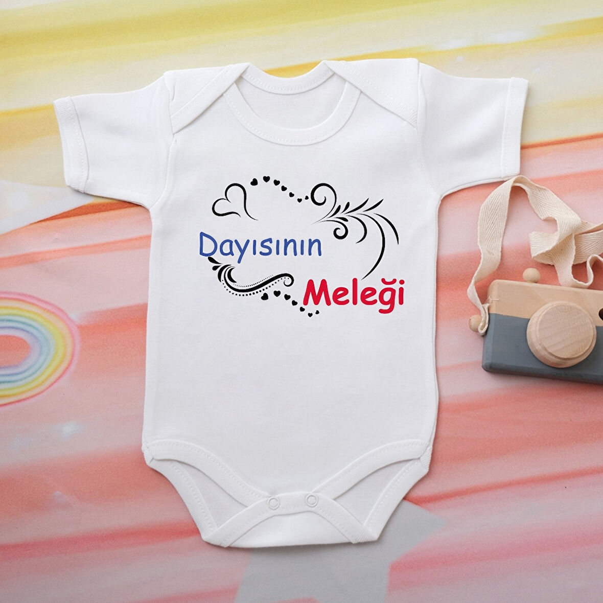 %100 Pamuklu Organik Baskılı Premium Çıtçıtlı Bebek Body Atlet Zıbın 00552