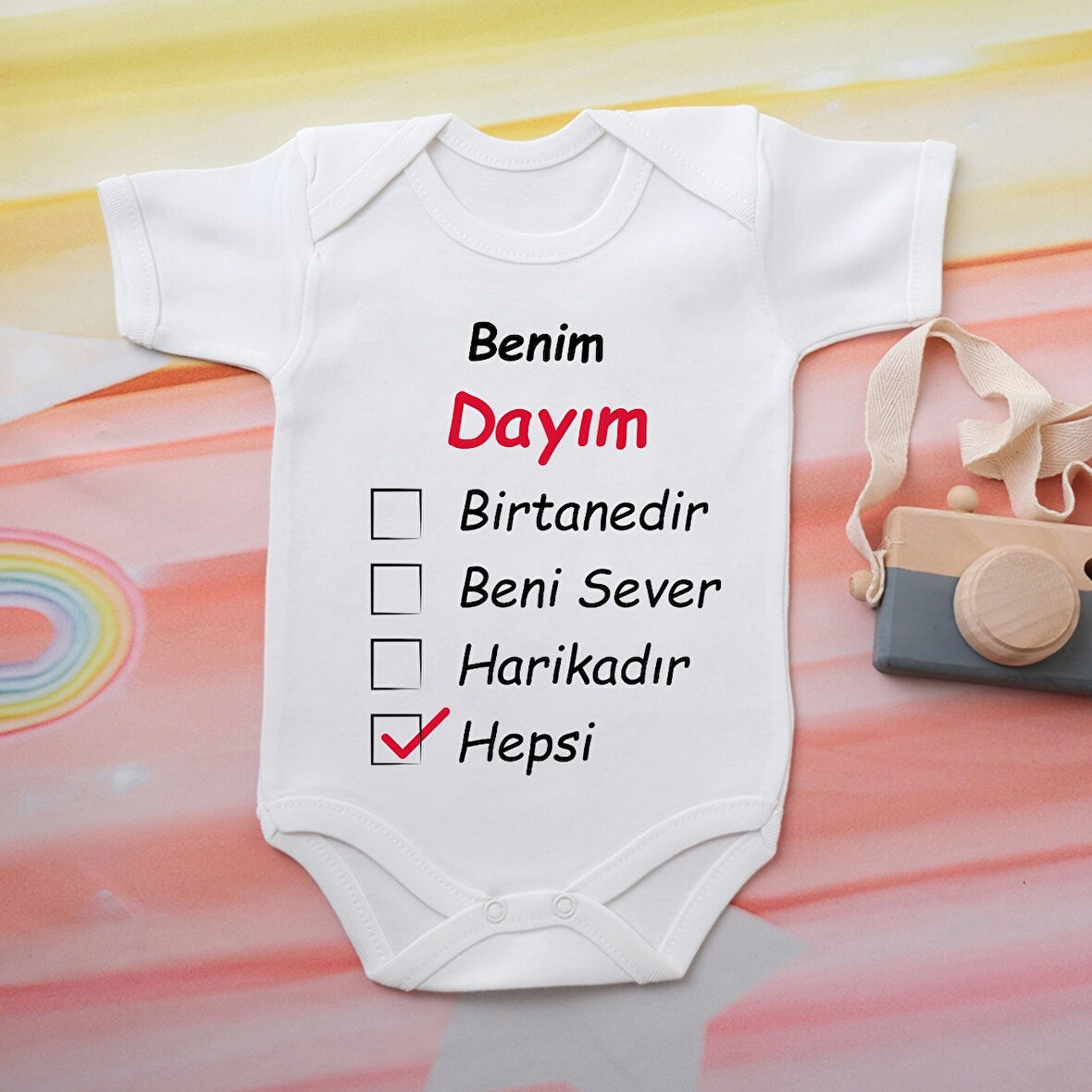 %100 Pamuklu Organik Baskılı Premium Çıtçıtlı Bebek Body Atlet Zıbın 00558