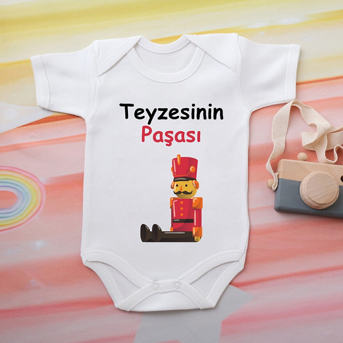 %100 Pamuklu Organik Baskılı Premium Çıtçıtlı Bebek Body Atlet Zıbın 00565