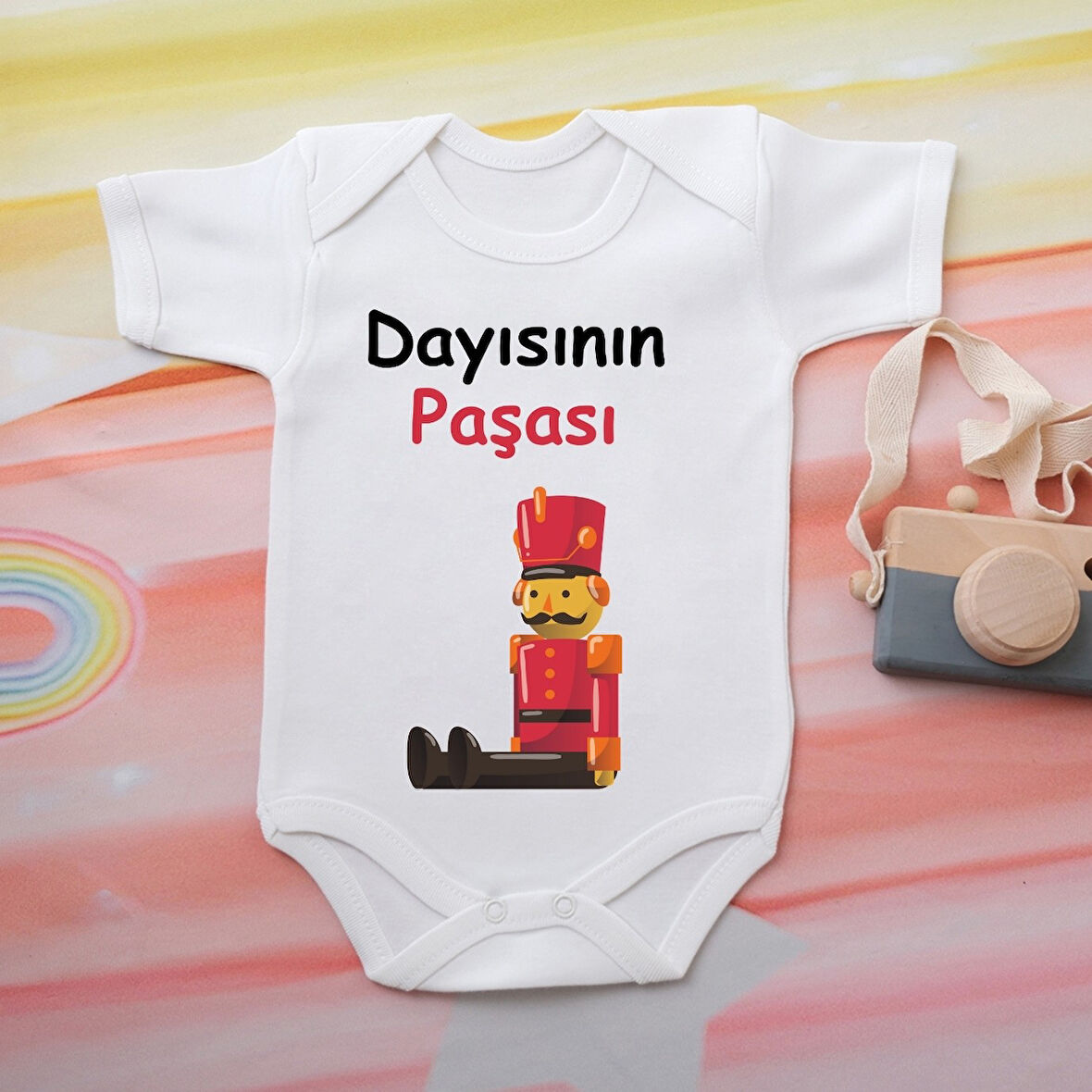 %100 Pamuklu Organik Baskılı Premium Çıtçıtlı Bebek Body Atlet Zıbın 00568