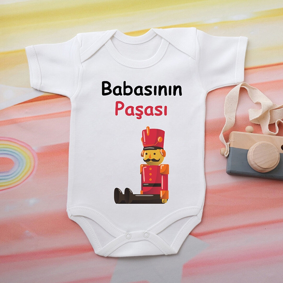 %100 Pamuklu Organik Baskılı Premium Çıtçıtlı Bebek Body Atlet Zıbın 00569