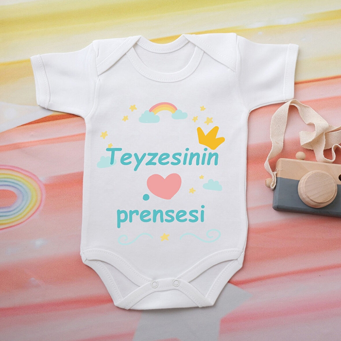 %100 Pamuklu Organik Baskılı Premium Çıtçıtlı Bebek Body Atlet Zıbın 00571