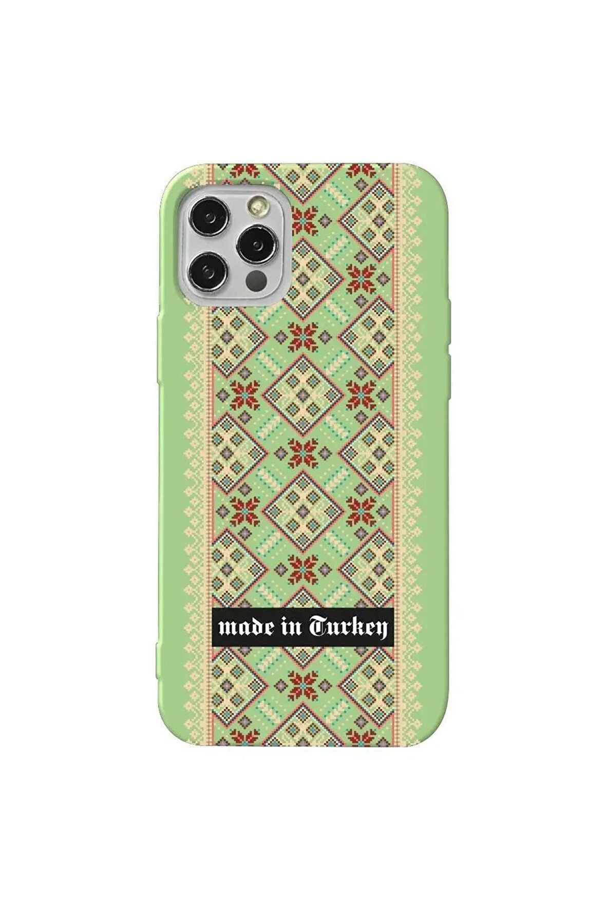 Iphone 12 Pro Max Açik Yesil Renkli Silikon Telefon Kilifi - Made In Turkey