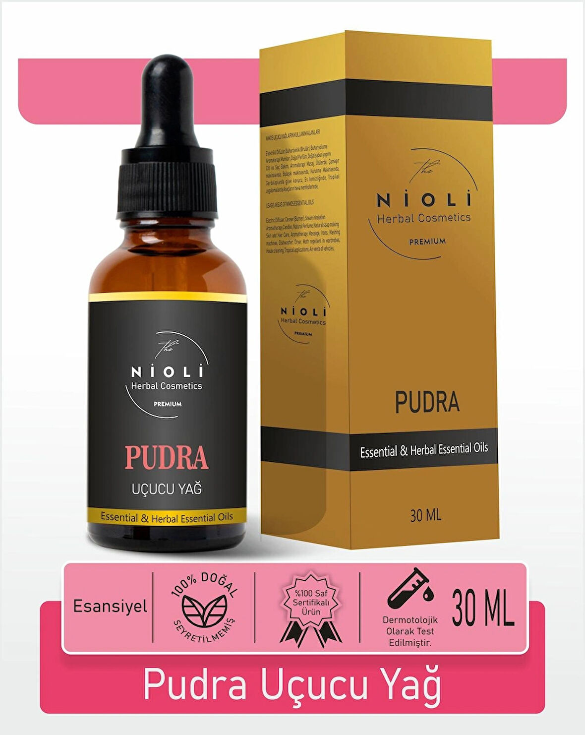 Nioli Pudra Esansiyel Uçucu Yağ Buhurdanlık Yağı Aromaterapi Yağı 30 ML