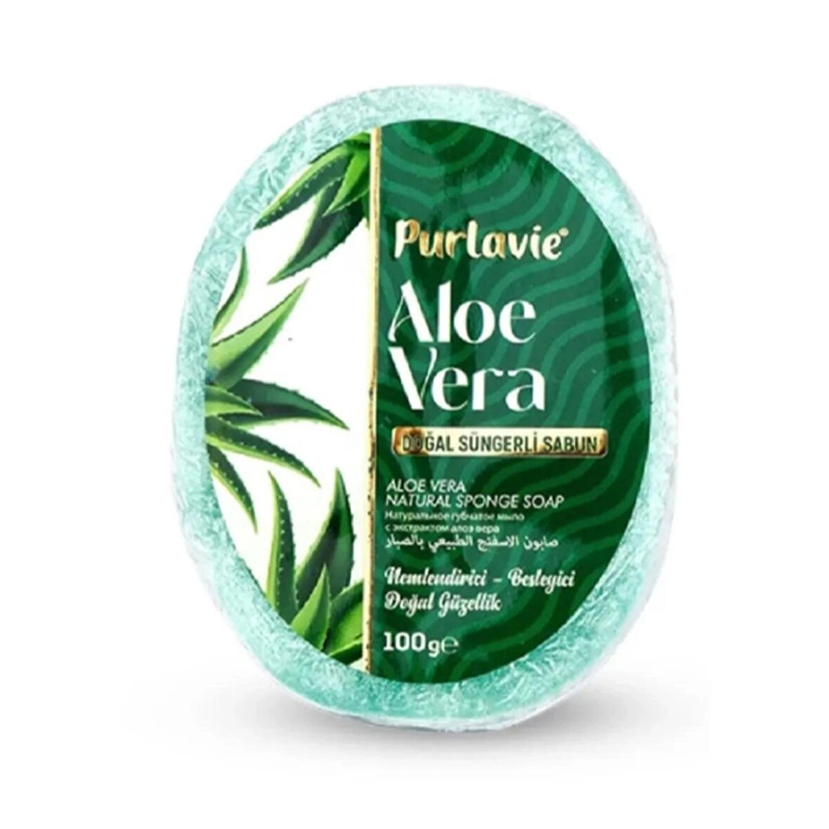 Purlavie Aloe Vera Doğal Yumuşak Süngerli Sabun 100gr 