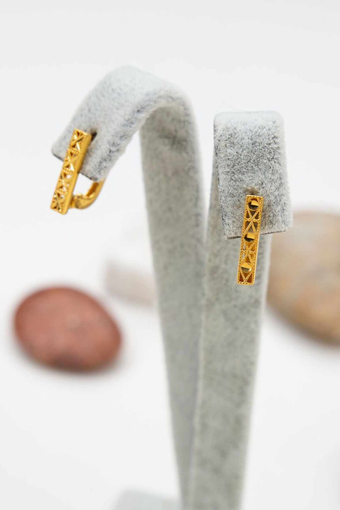 22 Ayar Kadın J Klips Altın Küpe Q128784